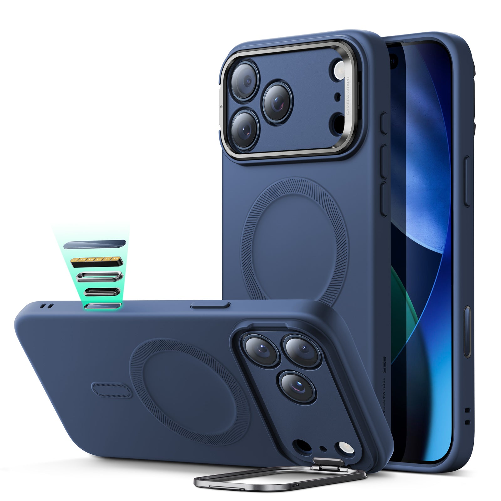 ESR MagSafe Case Compatible with iPhone 17 Pro/Max Cloud Cam Control+Stand