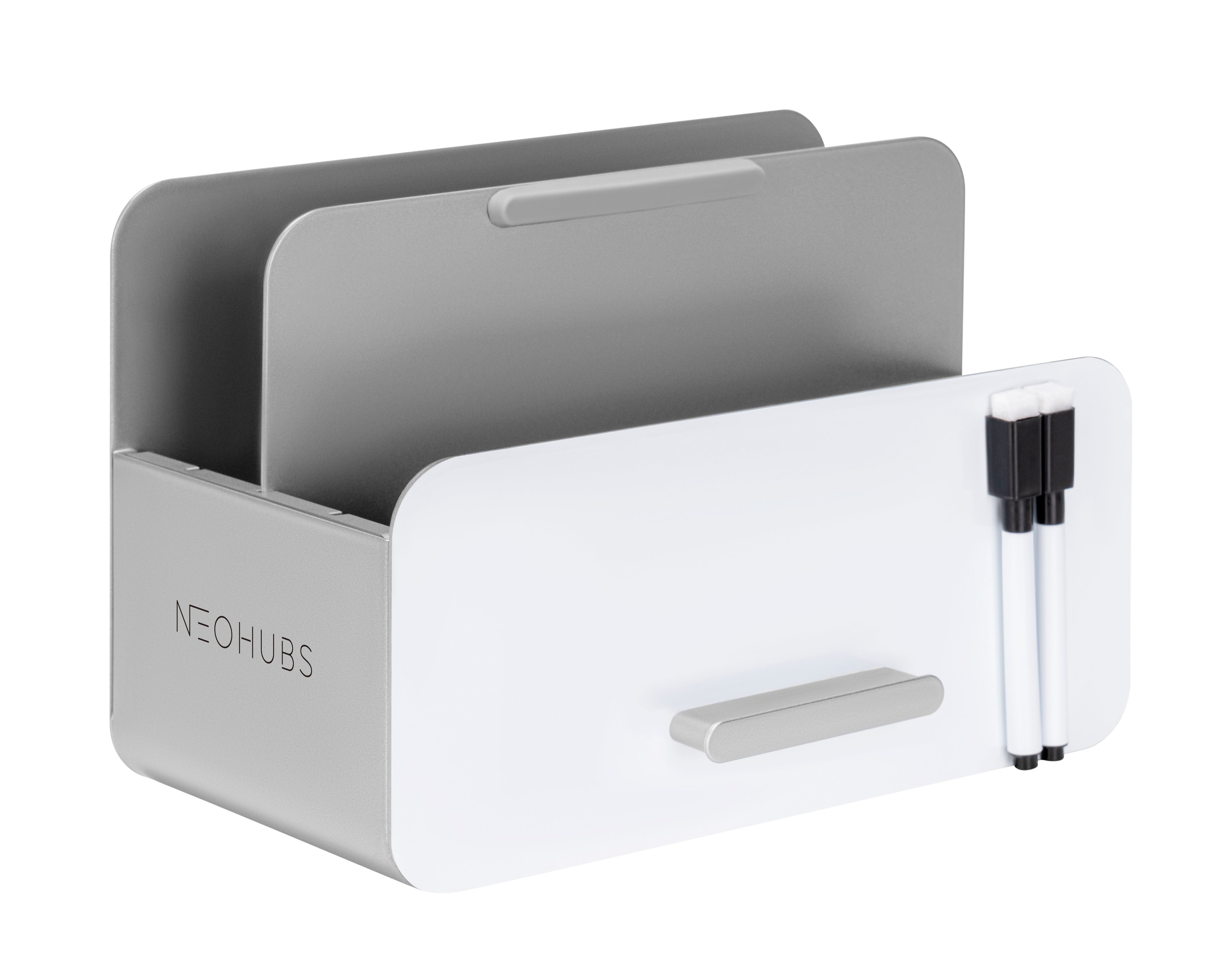 NEOHUBS Ergonomic 3 in 1 Steel Storage Box Stand Desk Organiser Tray