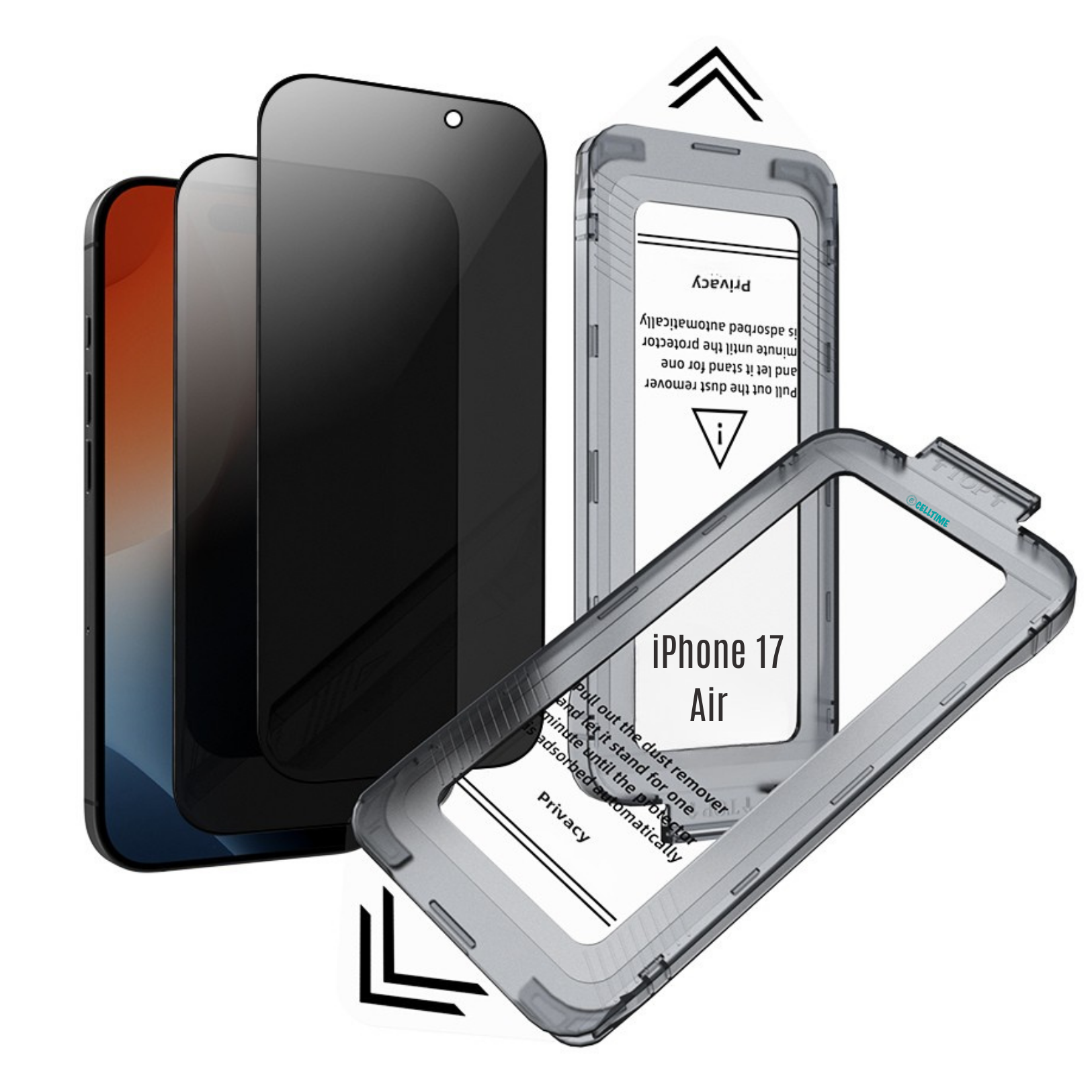 CellTime EasyFit Privacy Screen Protector for iPhone 17 Air -2 Pack