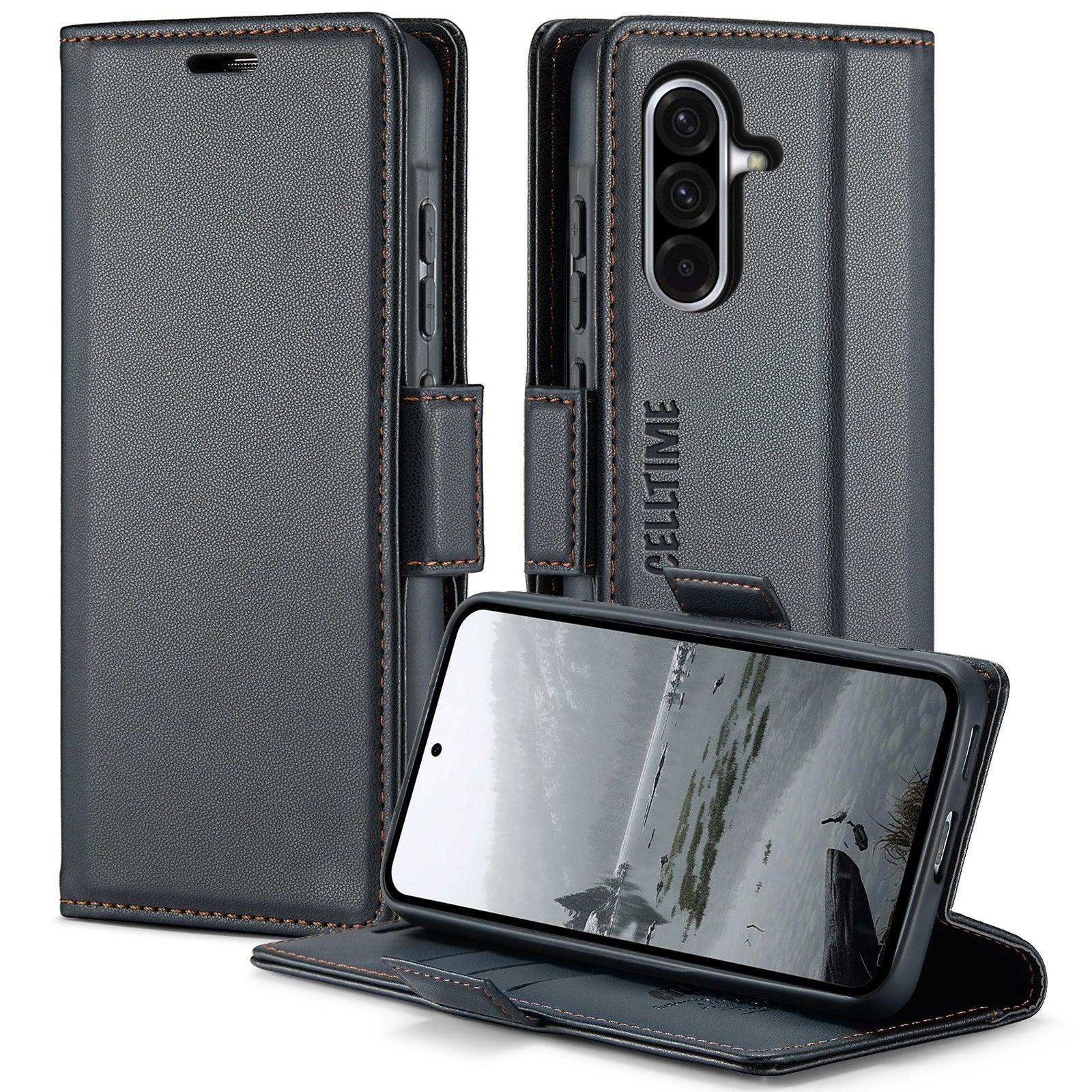 Retro Flip Case for Galaxy A57 Leather Wallet Cover
