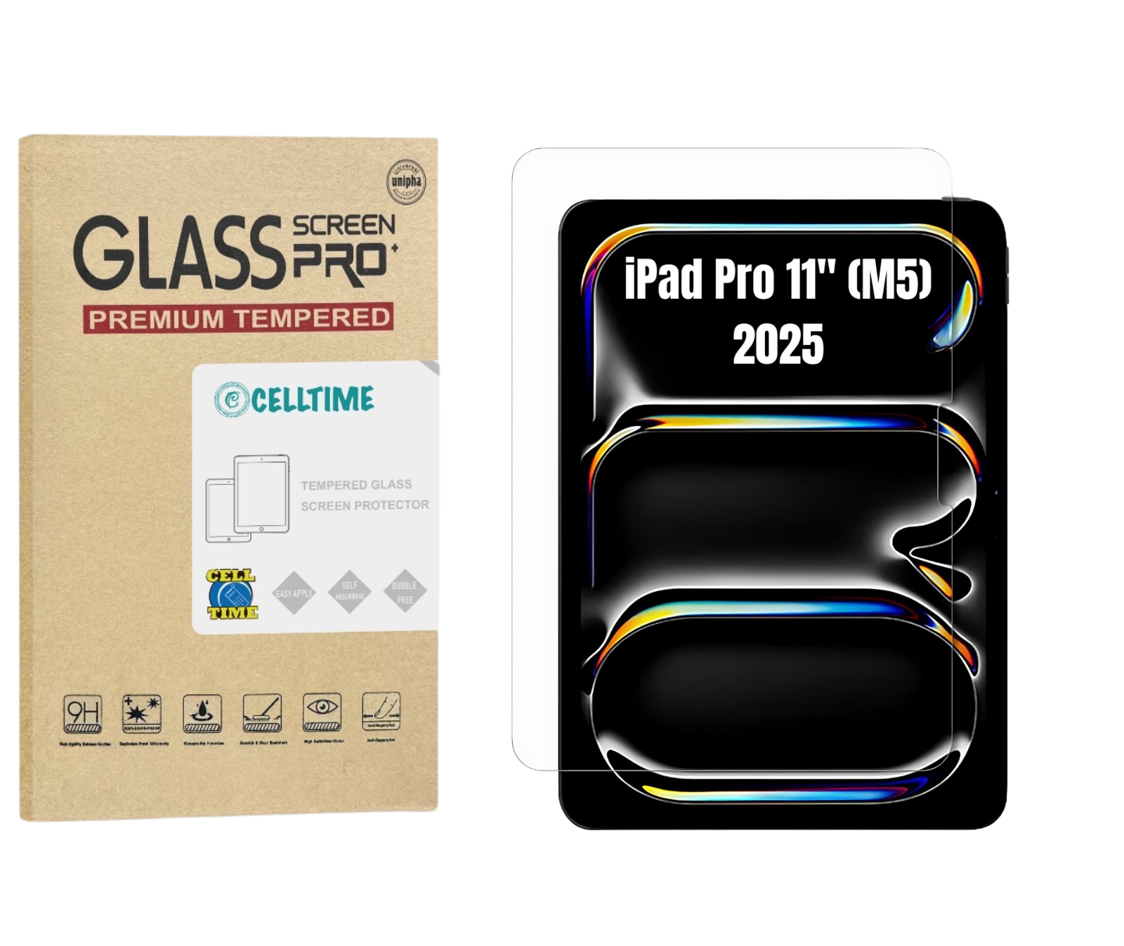 CellTime Tempered Glass Screen Guard for iPad Pro 11" (M5) 2025