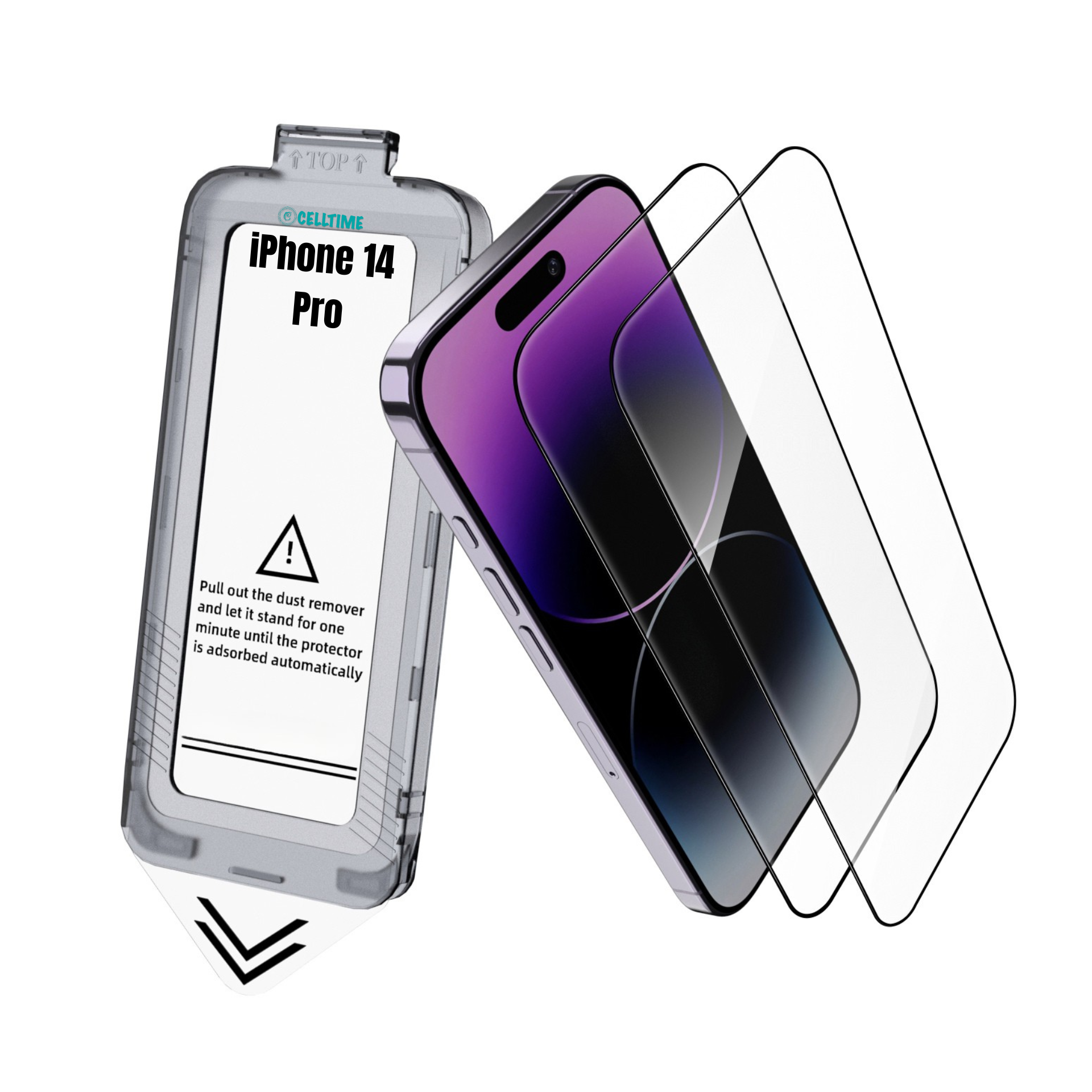 CellTime EasyFit Screen Protector for iPhone 14 Pro - 2 Pack