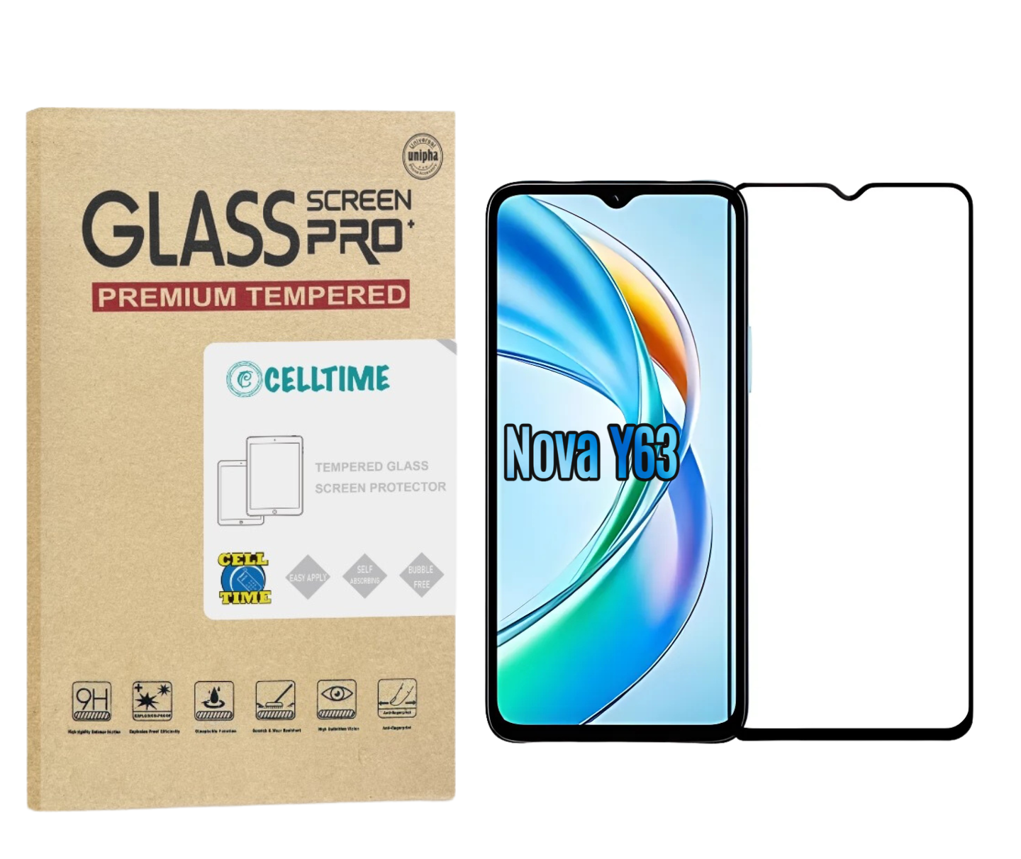 CellTime Tempered Glass Screen Protector for Huawei Nova Y63 - 1 Pack