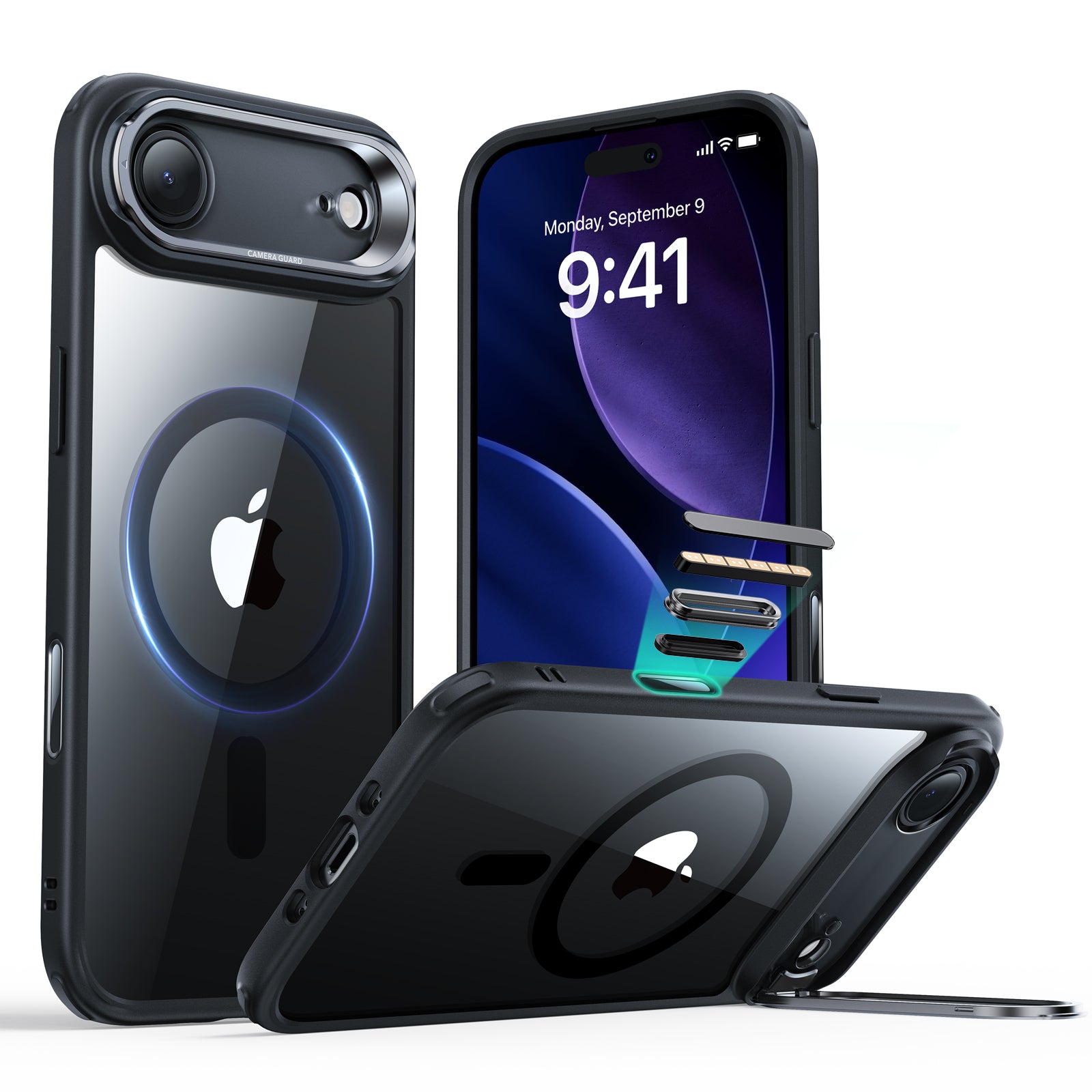 ESR MagSafe Case Compatible with iPhone 17 Air Hybrid Cam Control+Stand