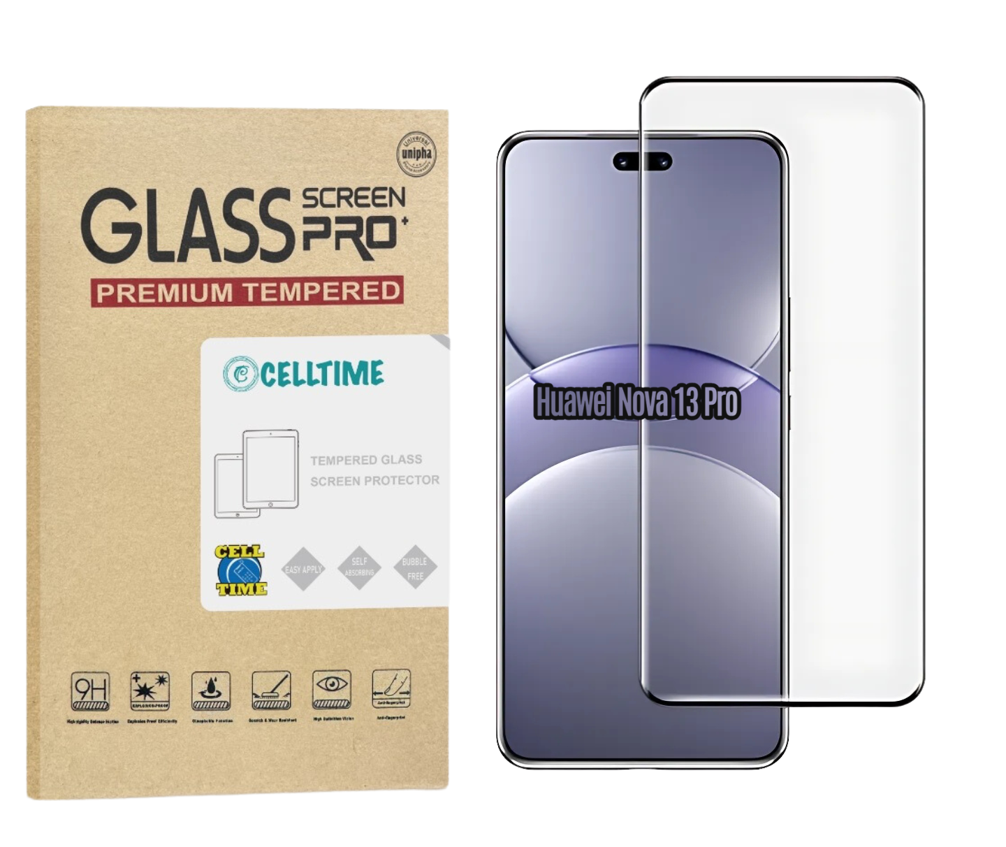 CellTime Tempered Glass Screen Protector for Huawei Nova 13 Pro - 1 Pack