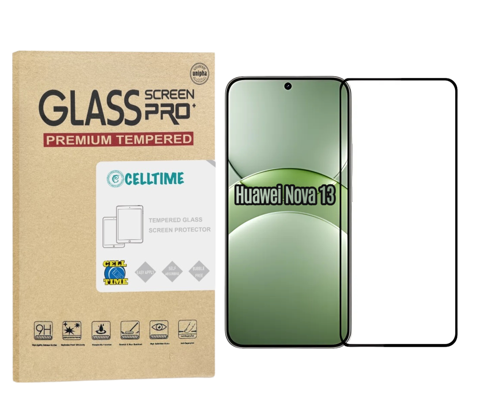 CellTime Tempered Glass Screen Protector for Huawei Nova 13 - 1 Pack