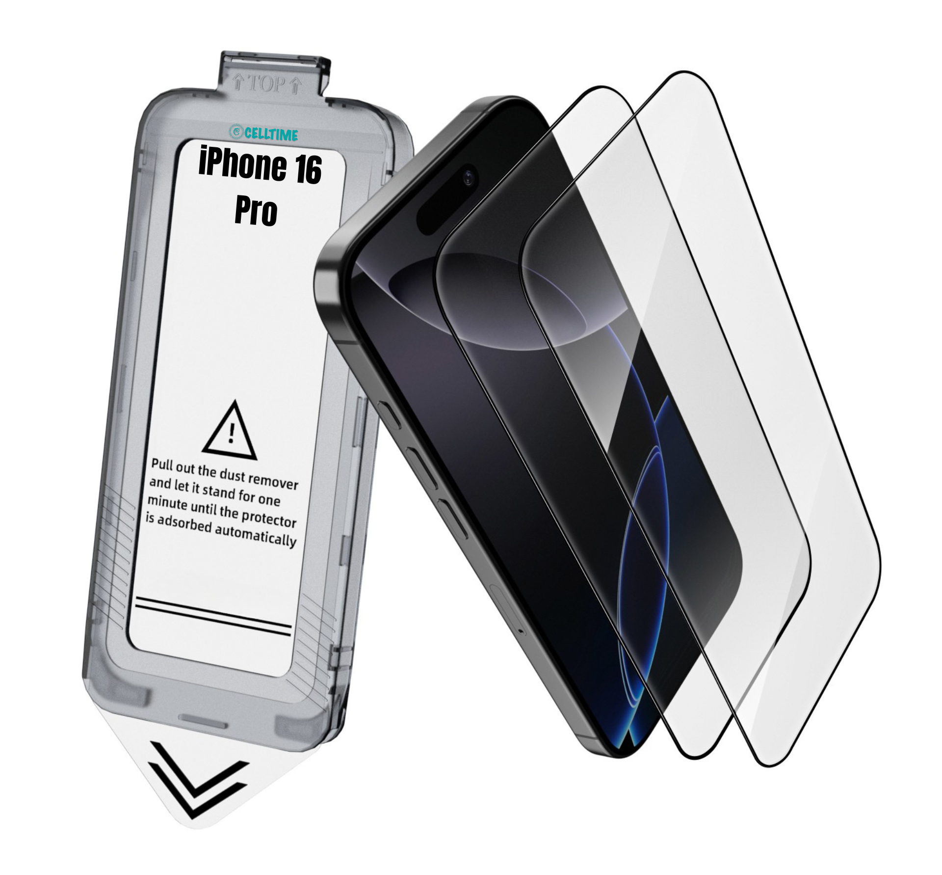 CellTime EasyFit Screen Protector for iPhone 16 Pro - 2 Pack