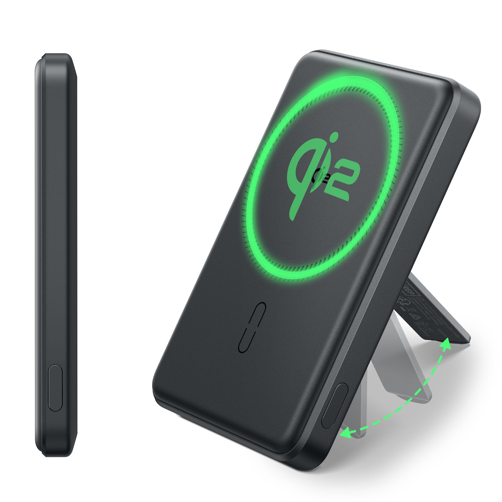ESR Qi2 15W MagSlim Kickstand Fast Charging MagSafe Power Bank - 5000 mAh