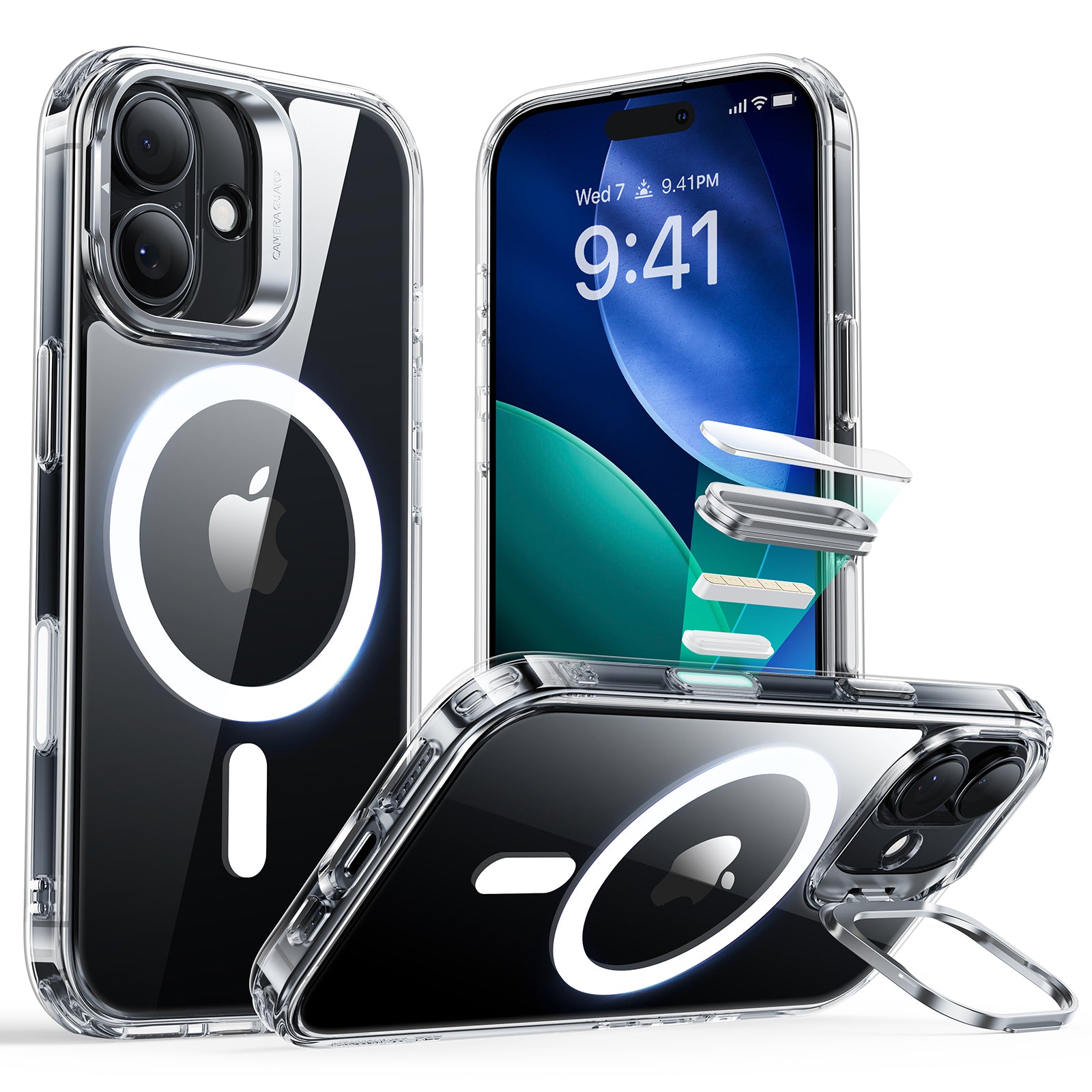 ESR MagSafe Case Compatible with iPhone 17 Cam Control & Stand Hybrid Cover