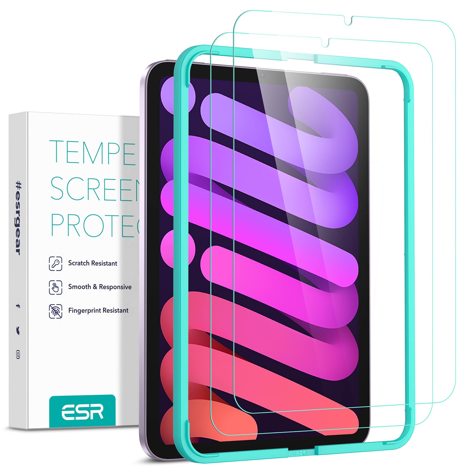 ESR iPad Mini 7 / iPad Mini 6 Tempered Glass Screen Protector - Pack of 2