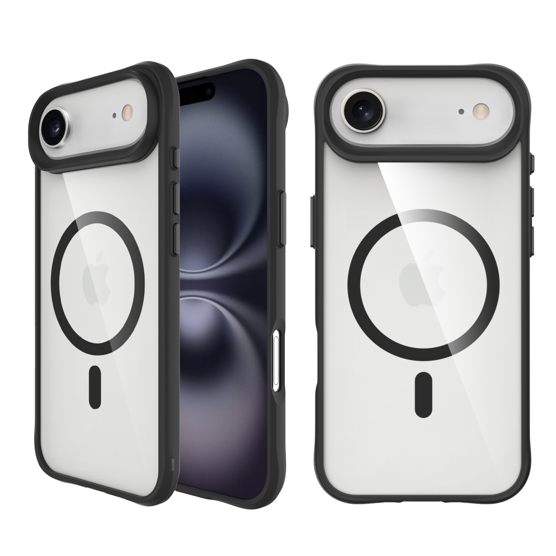 CellTime Case for iPhone 17 Air Combat Shockproof MagSafe Cover - Clear Black