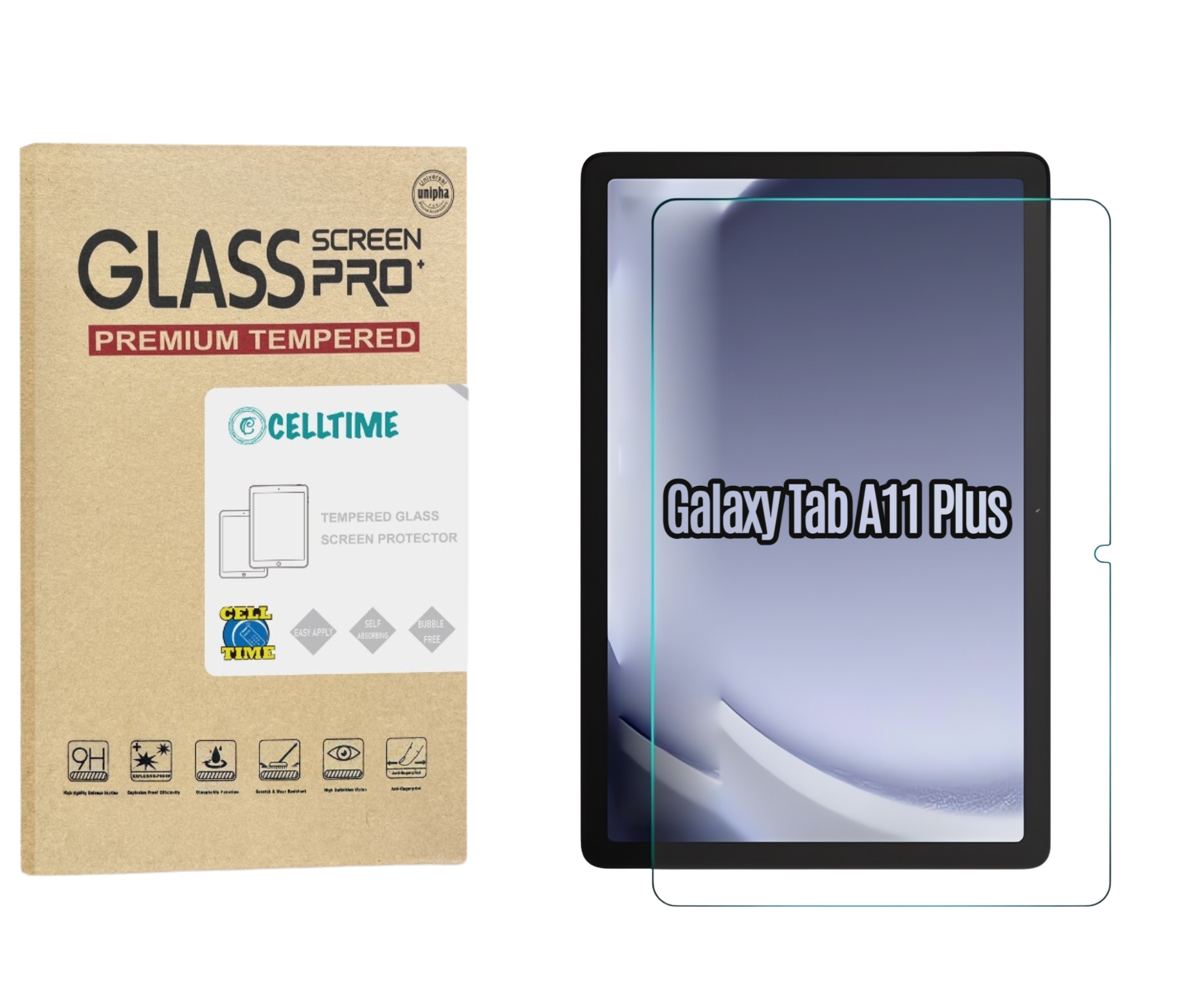 CellTime Glass Screen Guard for Galaxy Tab A11 Plus (11")