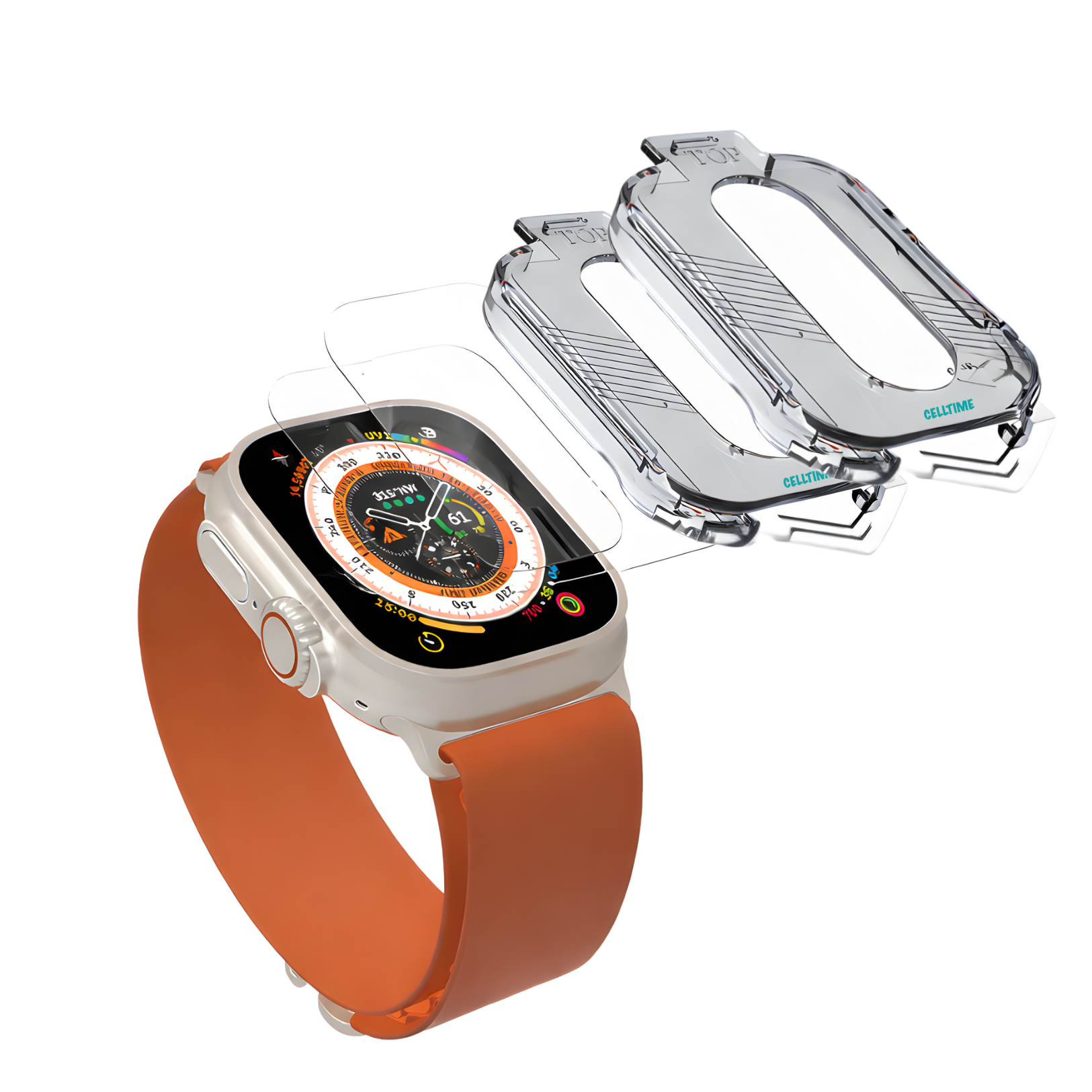CellTime Easyfit Screen Protectorfor Apple Watch Ultra 3/2/1 (49mm)- 2 Pack