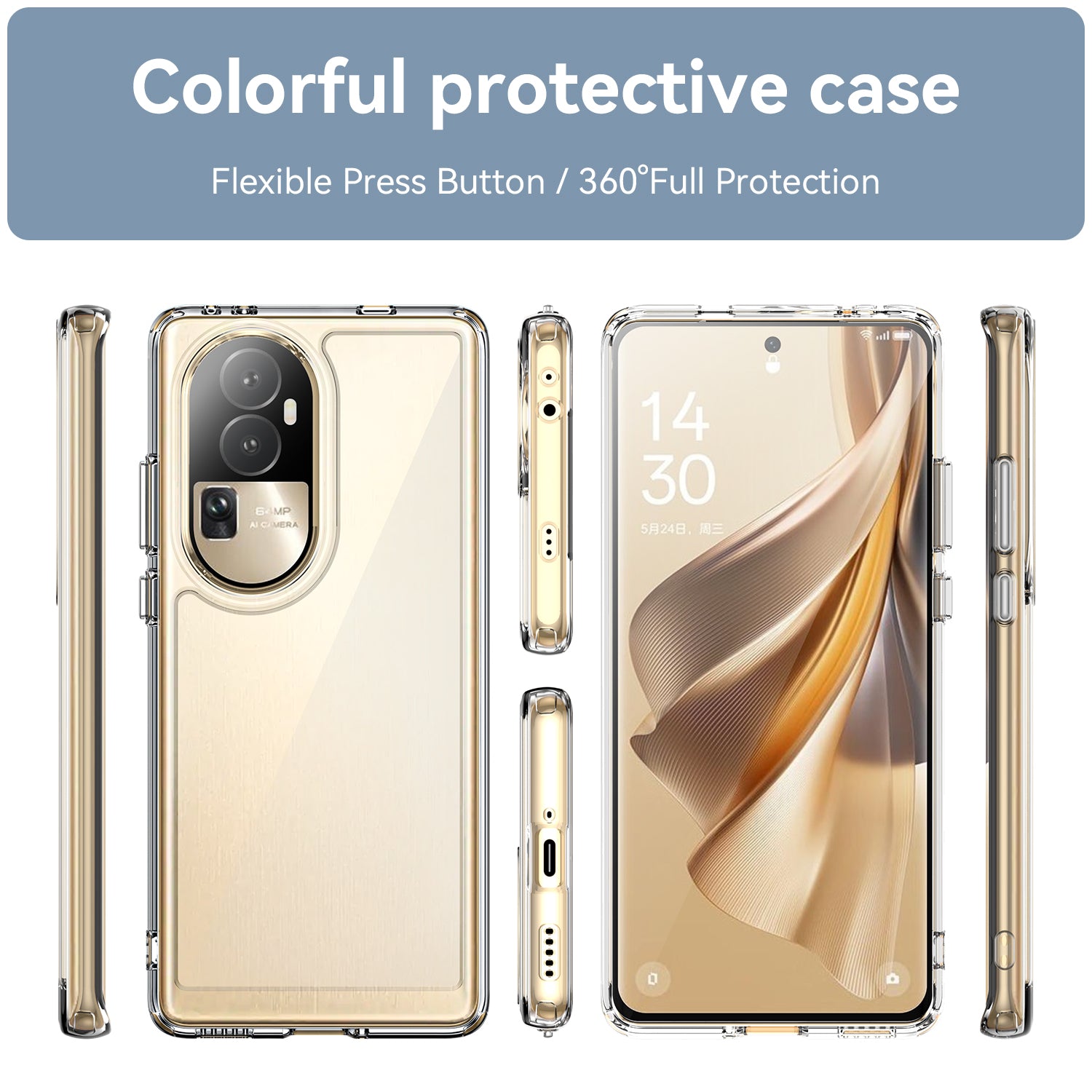 Oppo Reno10 Pro Plus Shockproof Candy Clear Cover