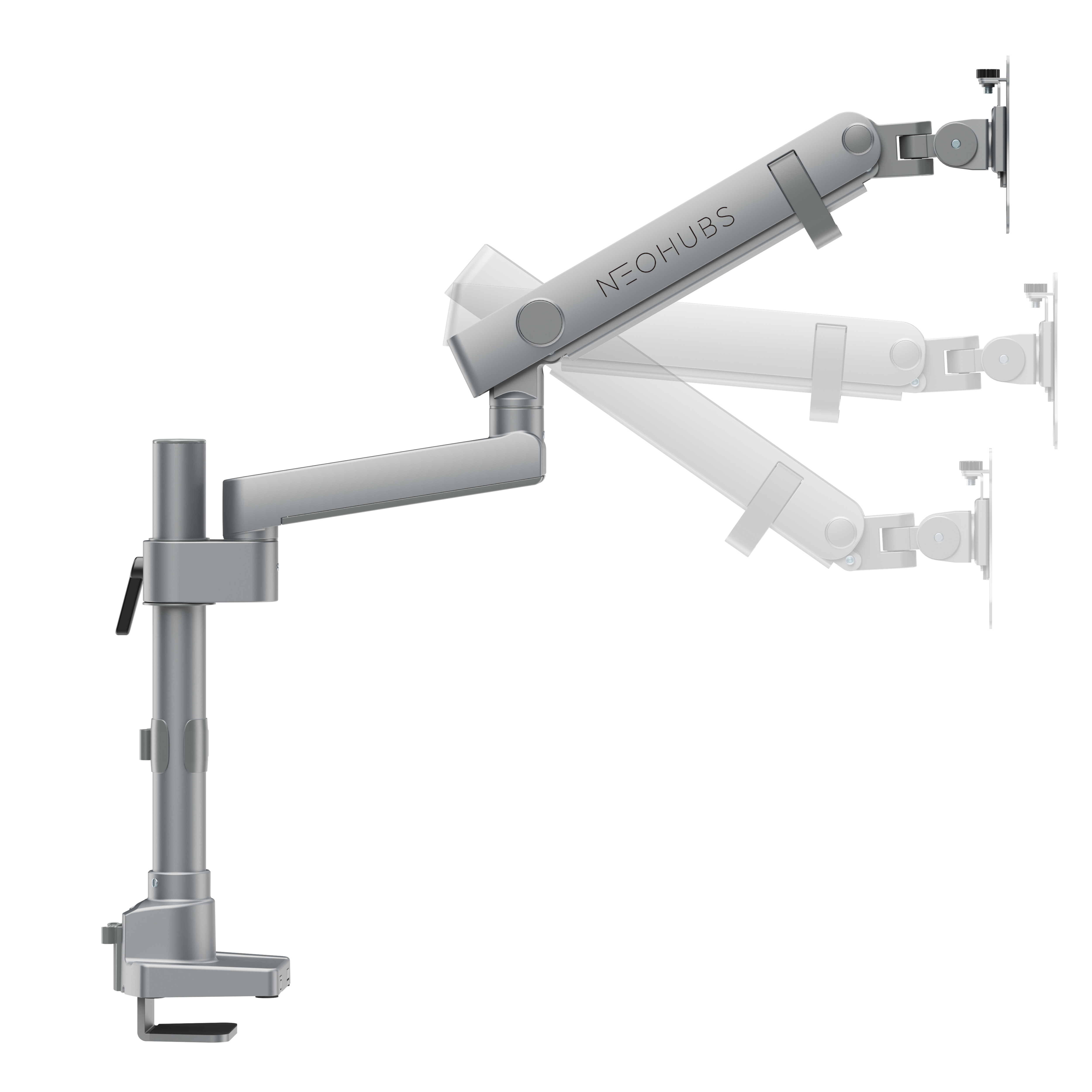NEOHUBS Pro+ Single Monitor Arm Mount Premium Adjustable VESA Desktop Stand