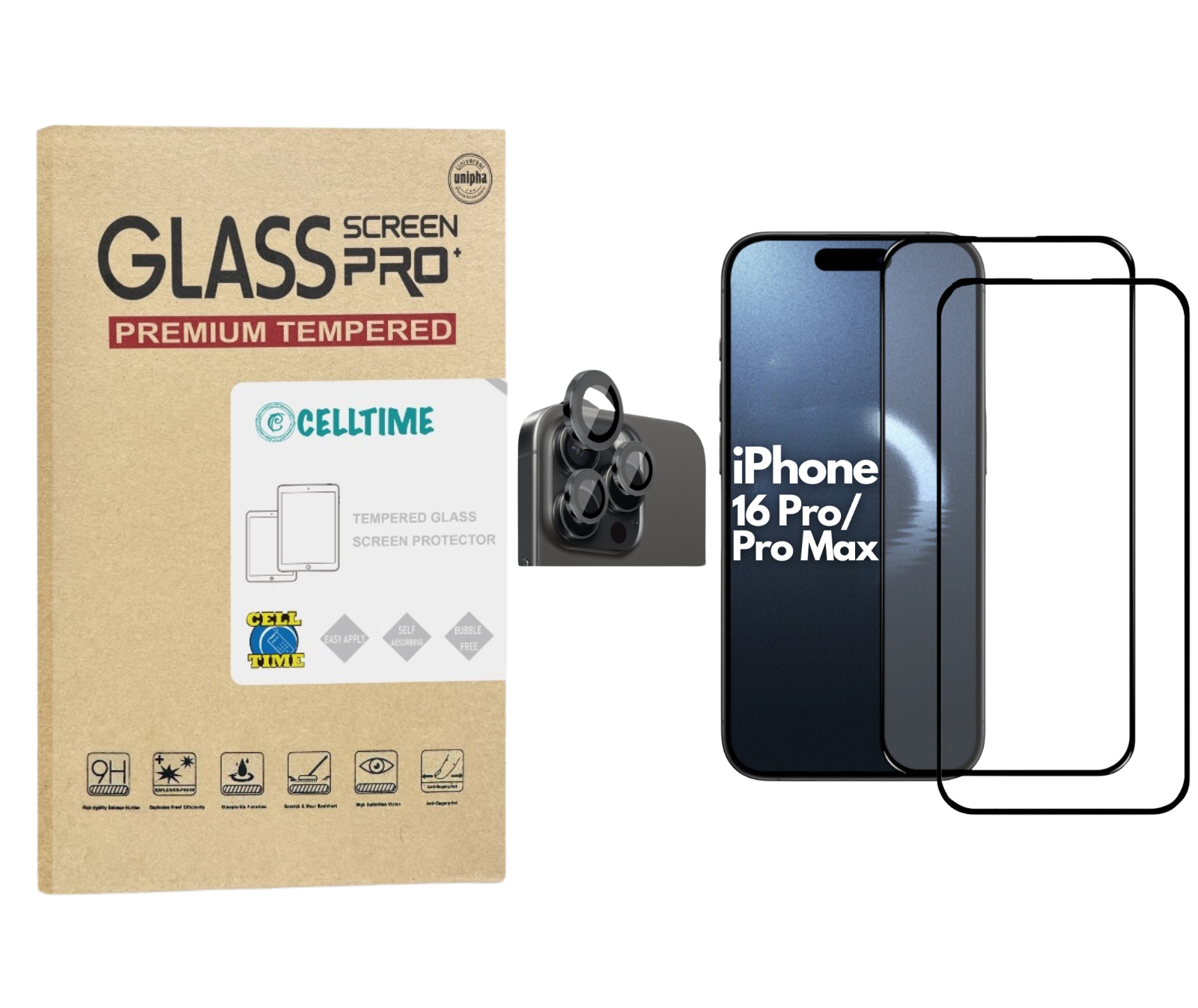 Tempered Glass Screen Protector for iPhone 16 Pro / 16 Pro Max