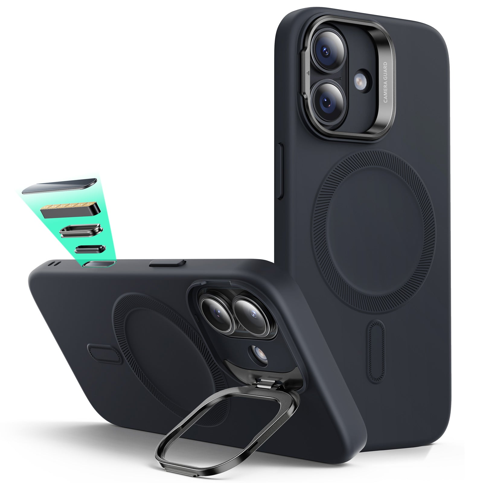 ESR MagSafe Case Compatible with iPhone 17 Cloud Cam Control+Stand Cover