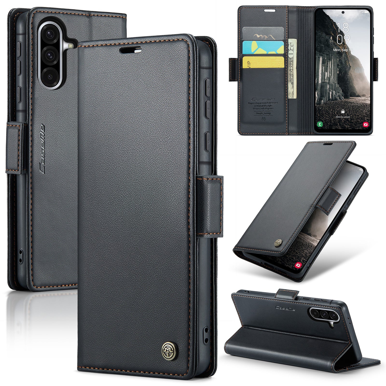 Retro Flip Leather Wallet Cover for Samsung Galaxy A36