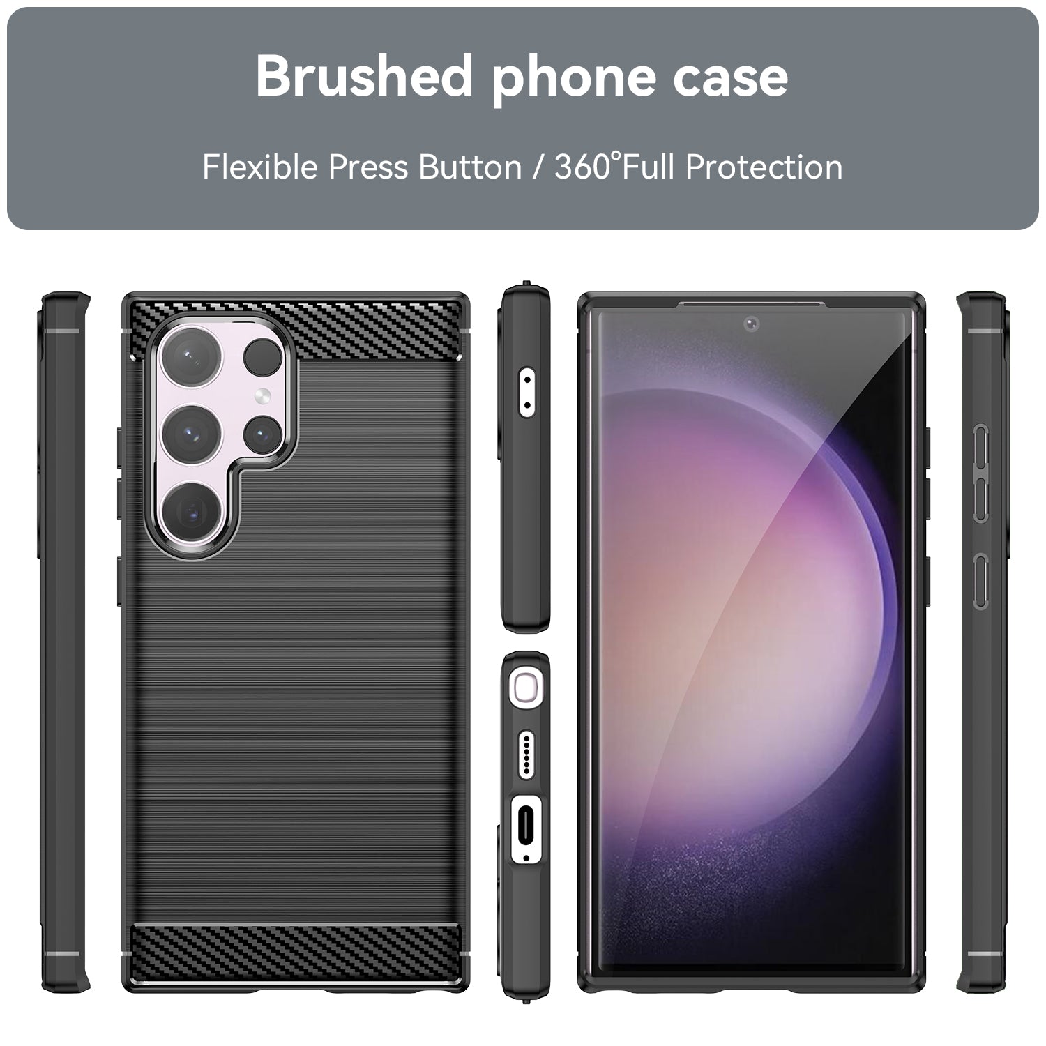 Samsung Galaxy S24 Ultra Carbon Fiber Design Case Shockproof Cover