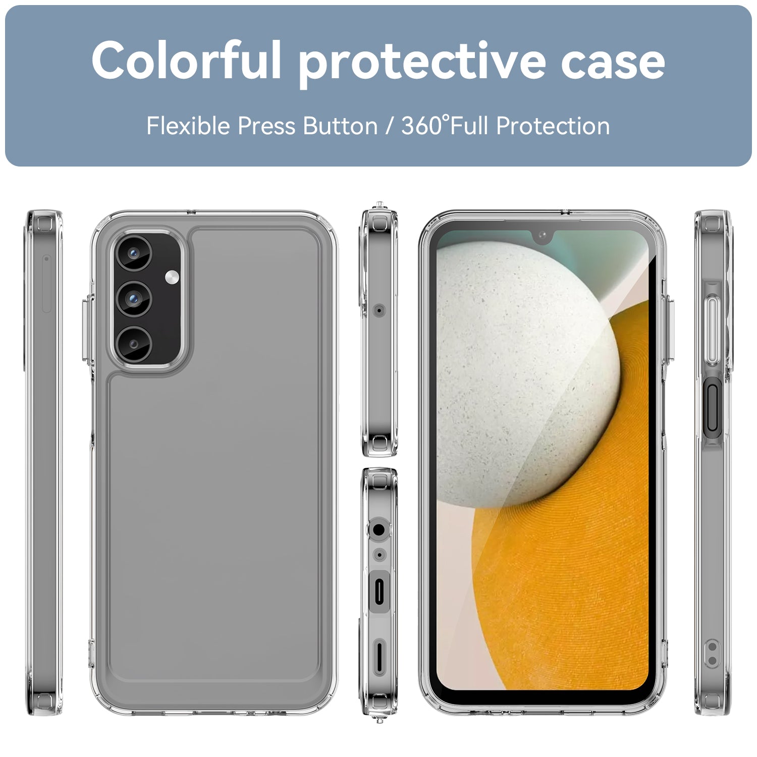 Samsung Galaxy A15 Clear Cover - Shockproof Candy Series Cover