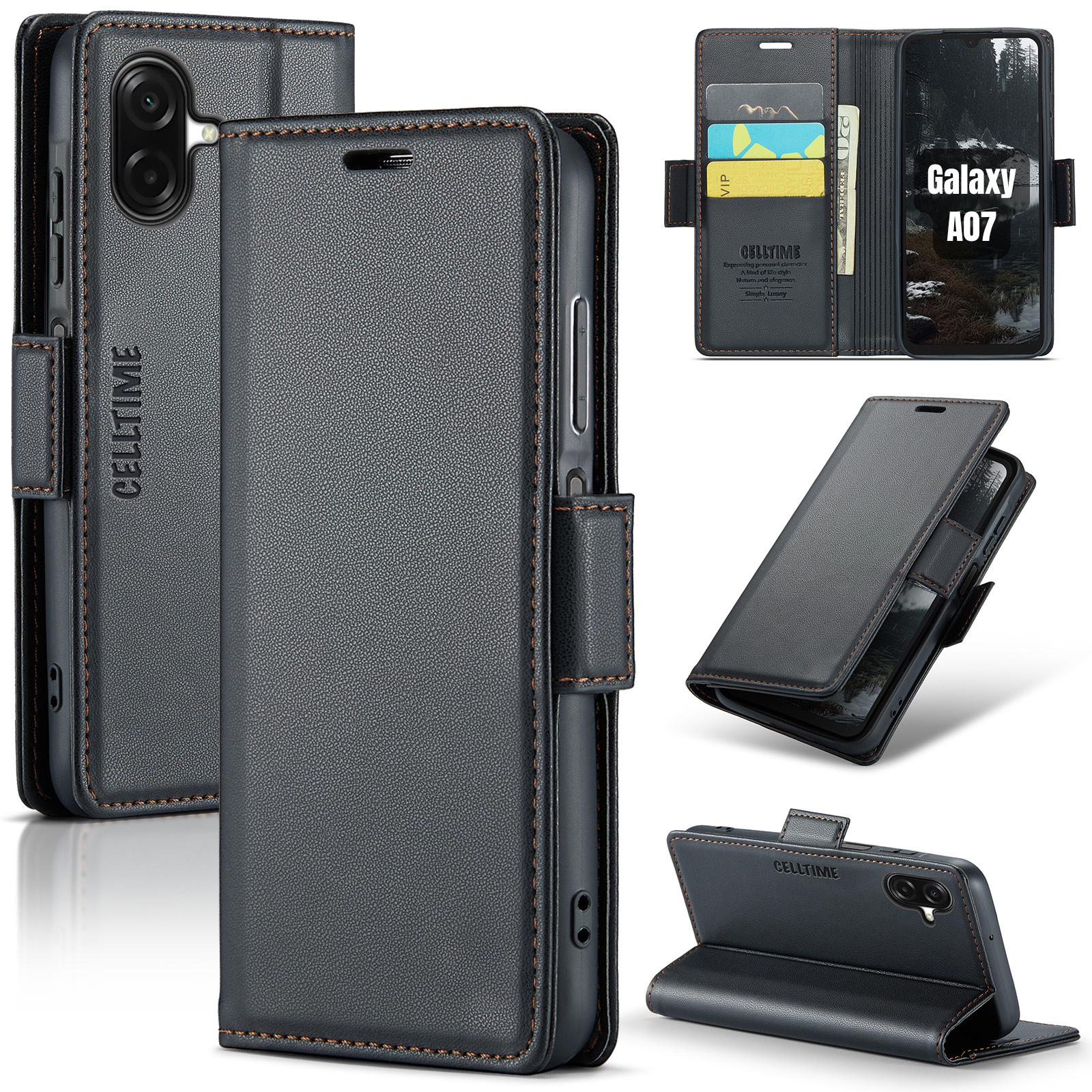 Retro Flip Case for Galaxy A07 Leather Wallet Cover