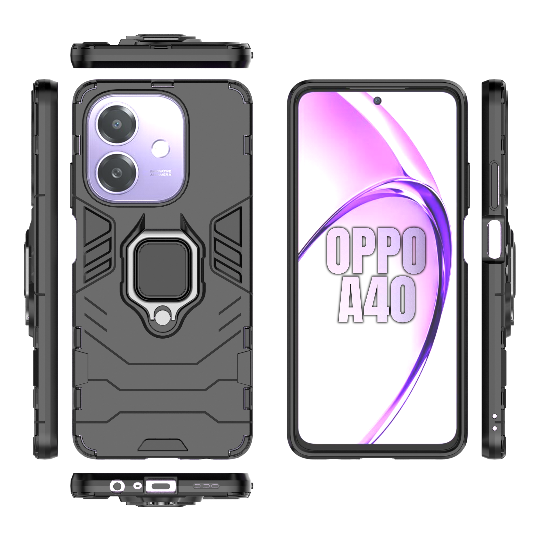 Black Panther Case for Oppo A40 Shockproof Cover