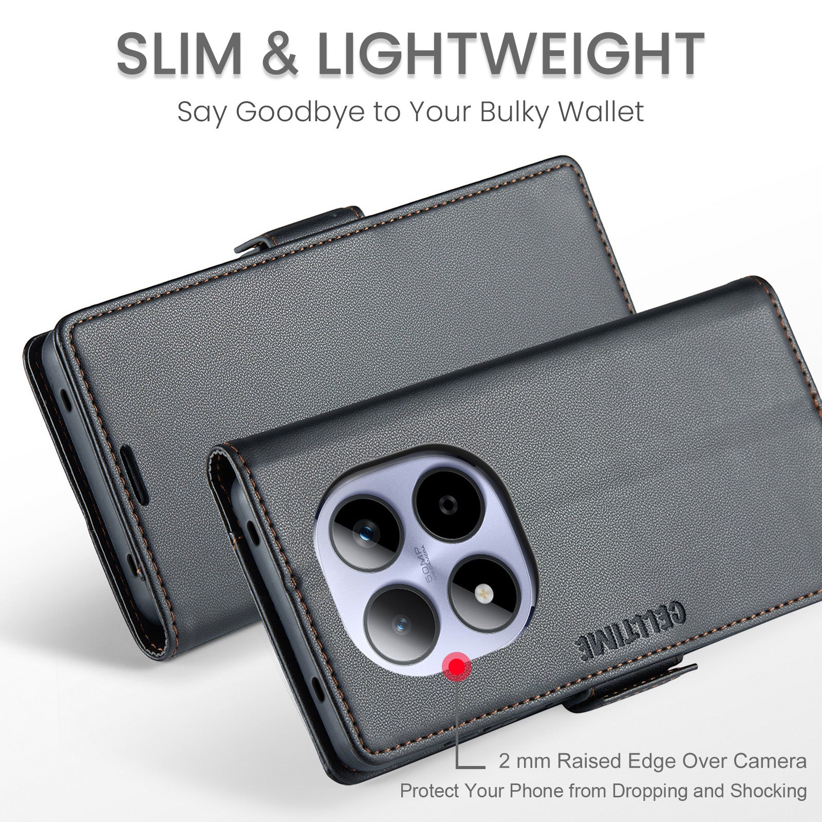 Retro Flip Case Compatible with Redmi Note 15 4G Leather Wallet Cover