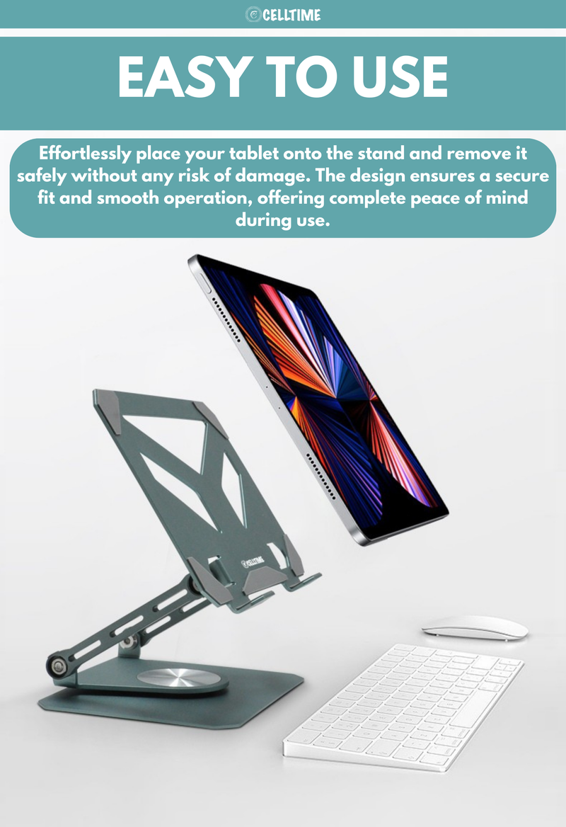 Alignment Rack Tablet CellTime Ergonomic Height Angle Adjustable Aluminium Tablet Stand