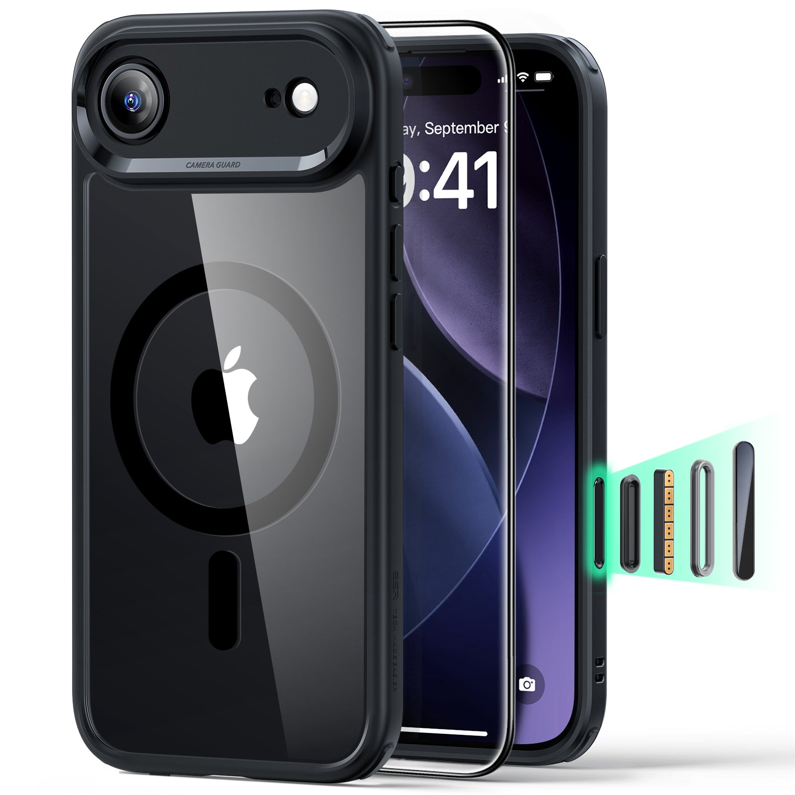 ESR MagSafe Case Set Compatible with iPhone 17 Air Hybrid Camera Button