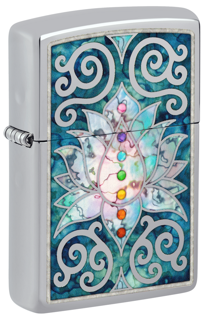 Zippo Lighter Lotus Flower Design