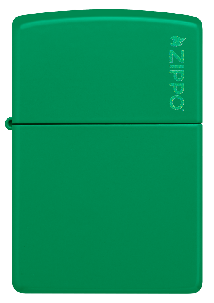 Zippo Lighter Classic Grass Green Matte Zippo Logo