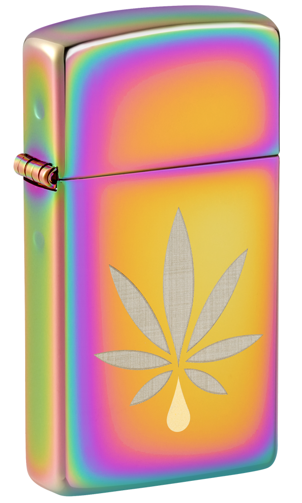 Zippo Lighter Cannabis Leaf Design