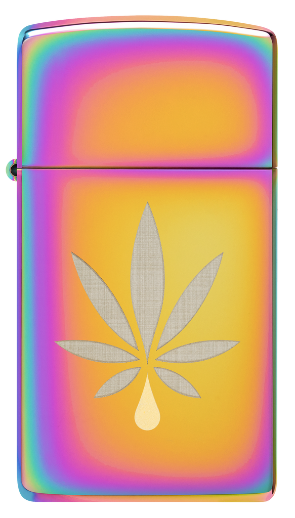 Zippo Lighter Cannabis Leaf Design