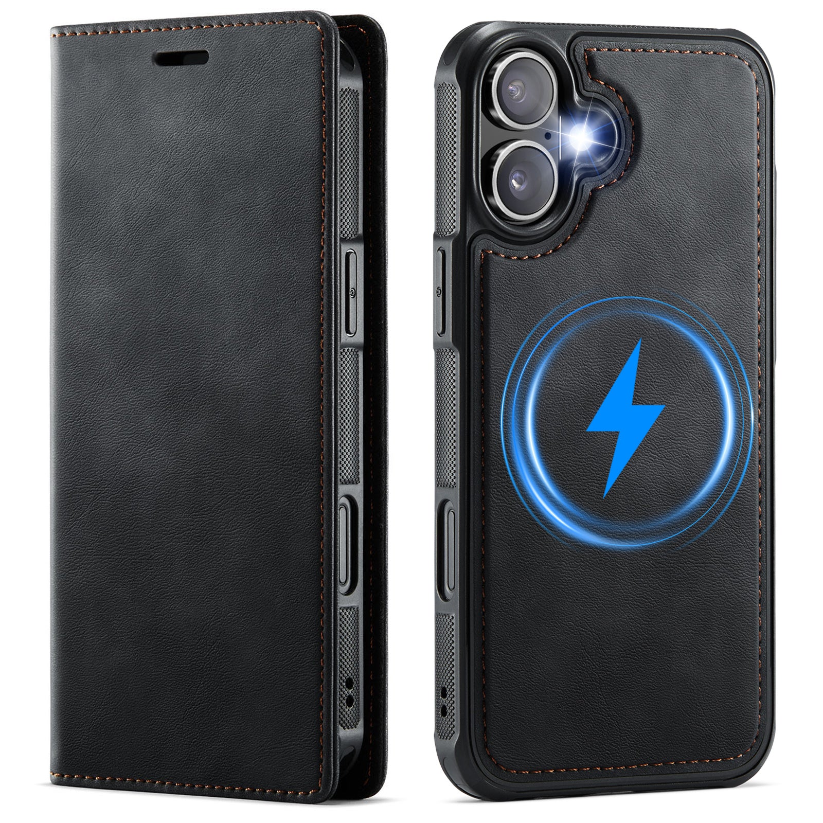 Retro Pro Flip Case for iPhone 17 Leather MagSafe Cover
