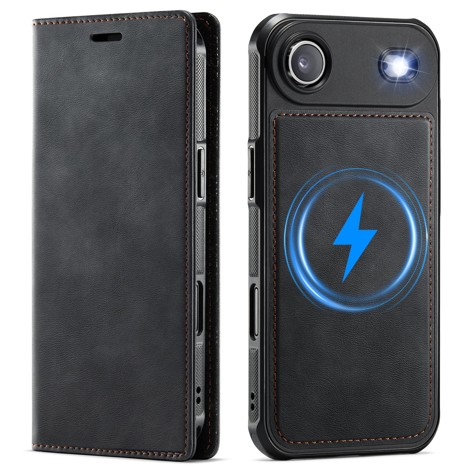 Retro Pro Flip Case for iPhone 17 Air Leather MagSafe Cover