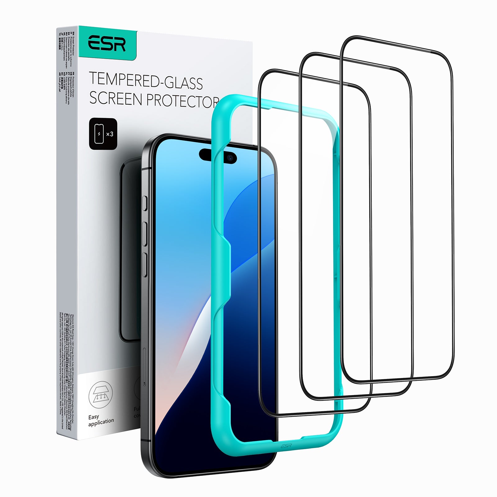 ESR Screen Protector Compatible with iPhone 16 / iPhone 15 - 3 Pack
