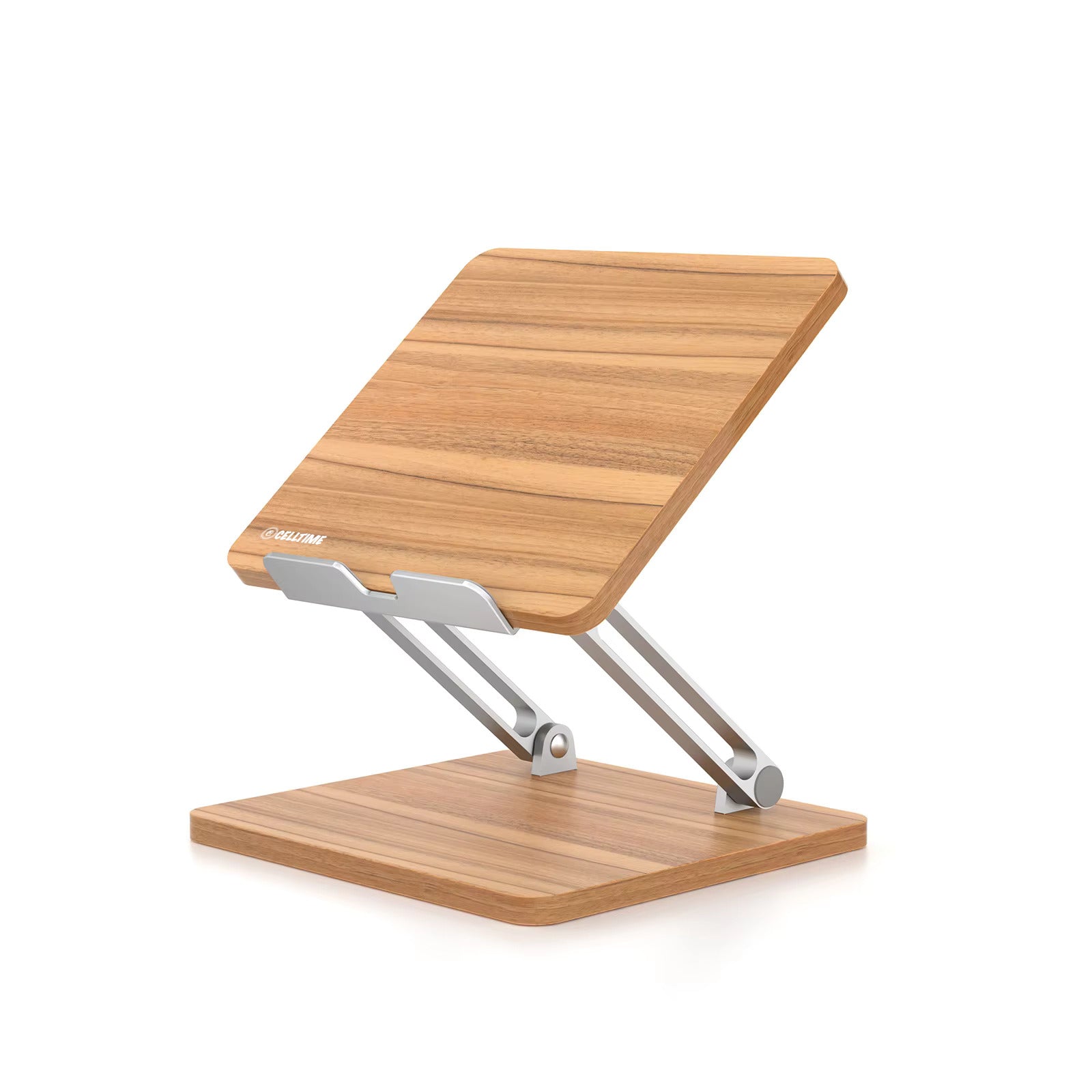 CellTime Ergonomic Foldable Height & Angle Adjustable Wooden Laptop Stand