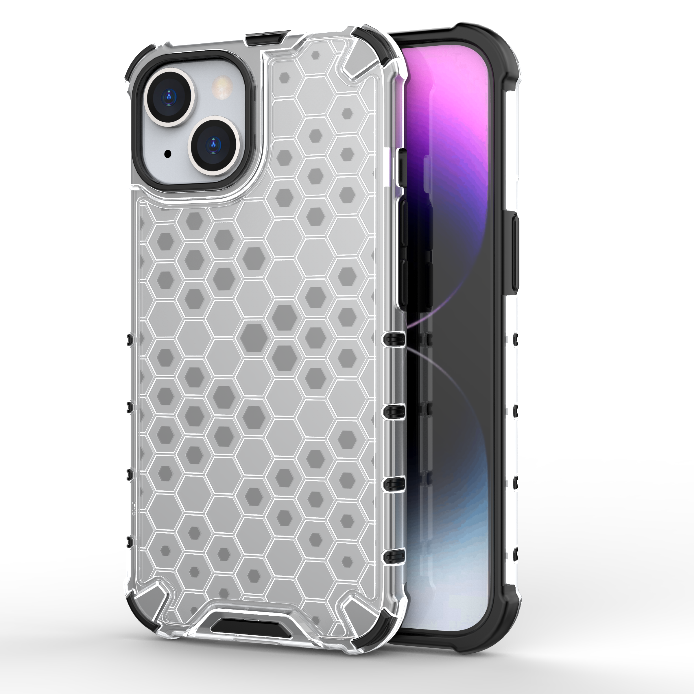 iPhone 15 / 15+ / 15 Pro/15 Pro Max Shockproof Honeycomb Cover
