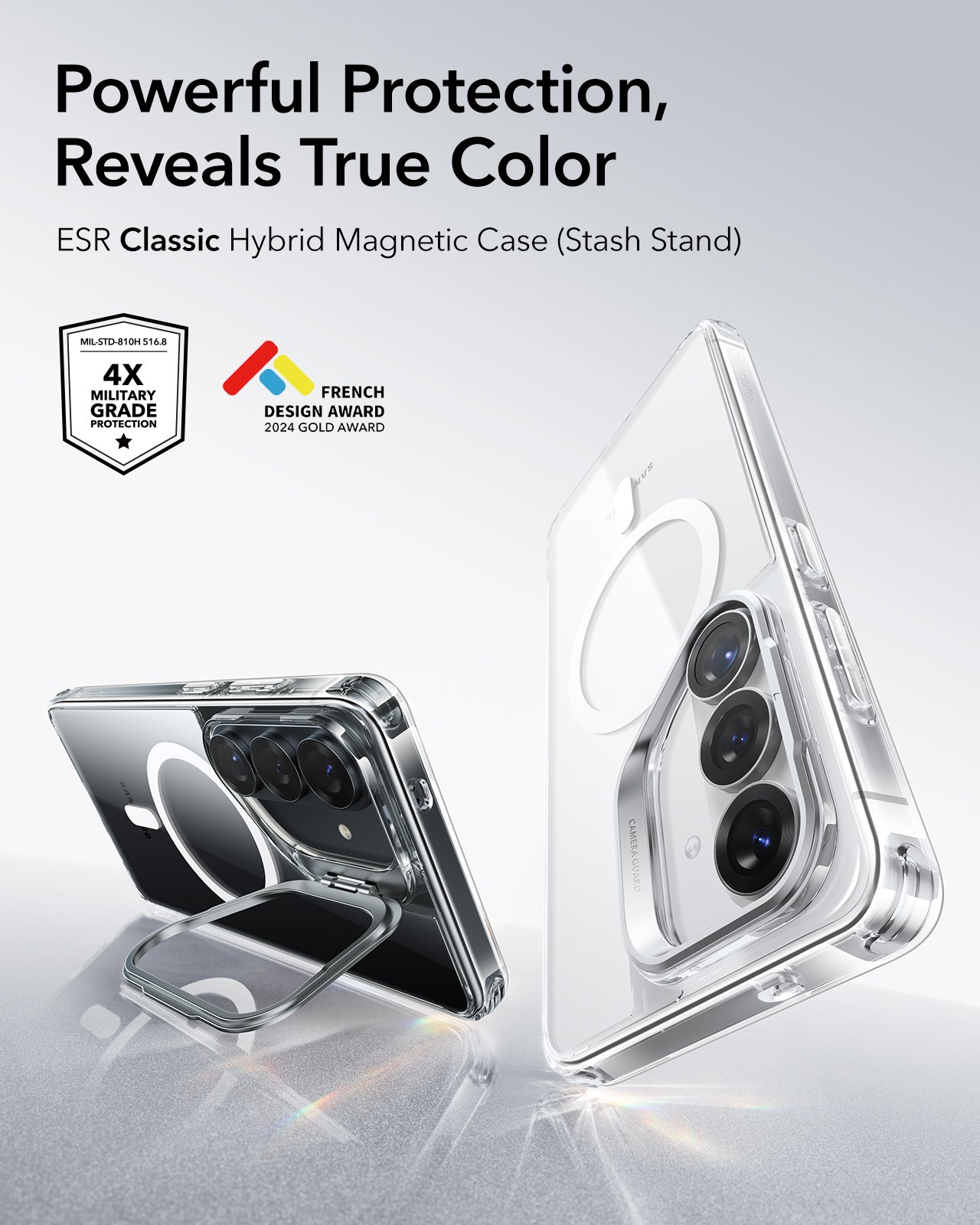 ESR Case with Stand Compatible with Galaxy S26/Plus Hybrid MagSafe Cover
