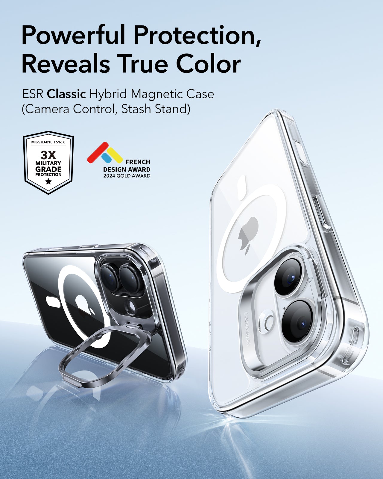 ESR MagSafe Case Compatible with iPhone 17 Cam Control & Stand Hybrid Cover