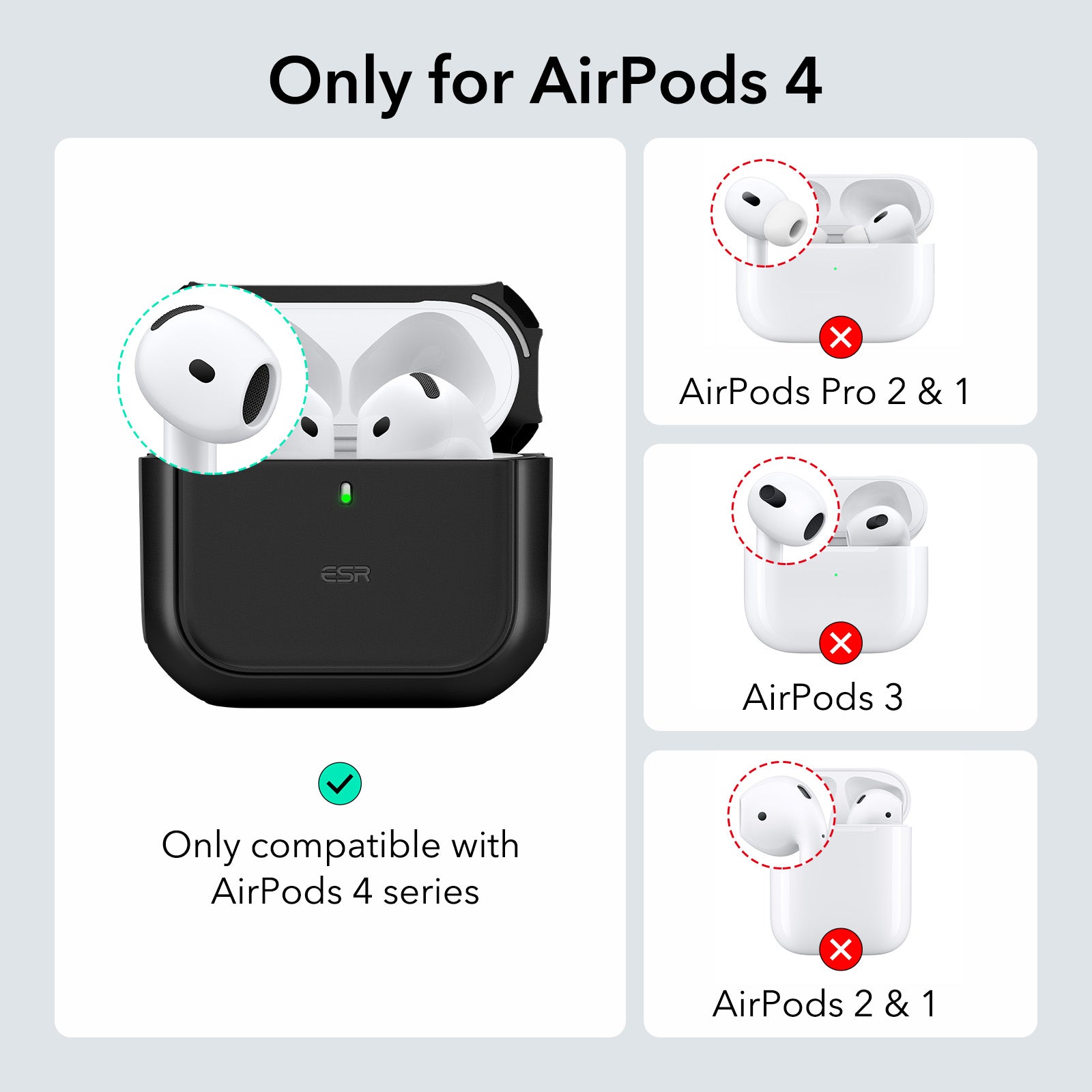 ESR Orbit Hybrid MagSafe Case for AirPods 4 Cover