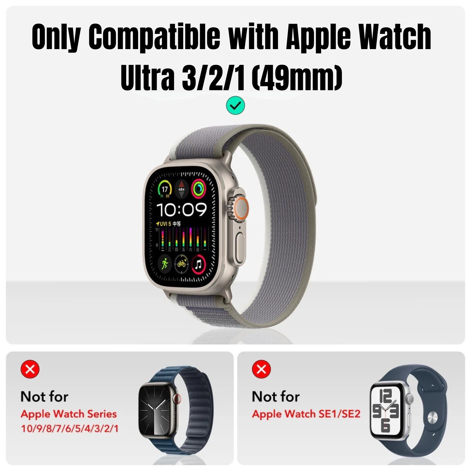 ESR Screen Protector Compatible with Apple Watch Ultra 3 /2/1(49mm)-2 Pack