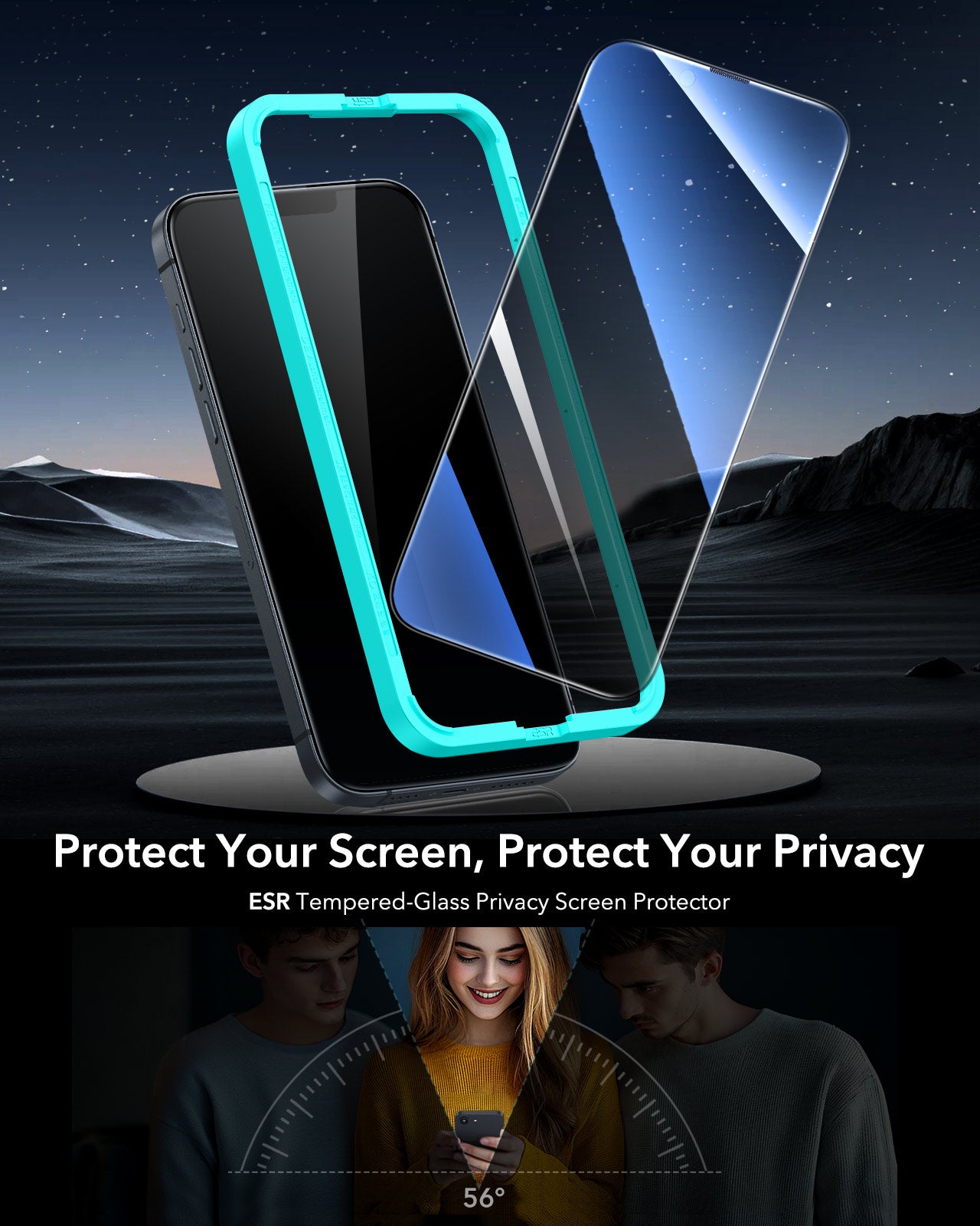 ESR Privacy Glass Screen Protector Compatible With iPhone 17e - 3 Pack