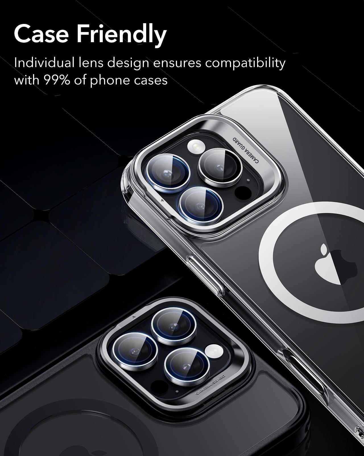 ESR Armorite Camera Lens Protectors for iPhone 16 Pro/ 16 Pro Max - Clear