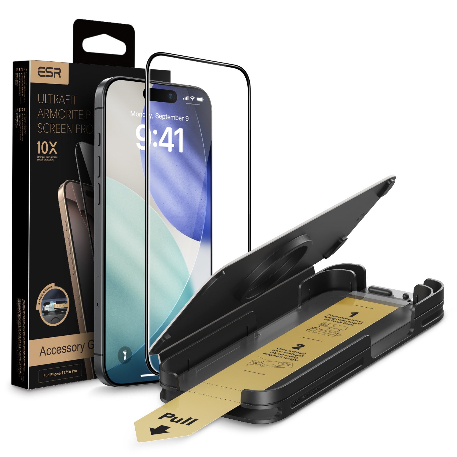 ESR Armorite Pro Glass Screen Protector Compatible with iPhone 17 /16 Pro