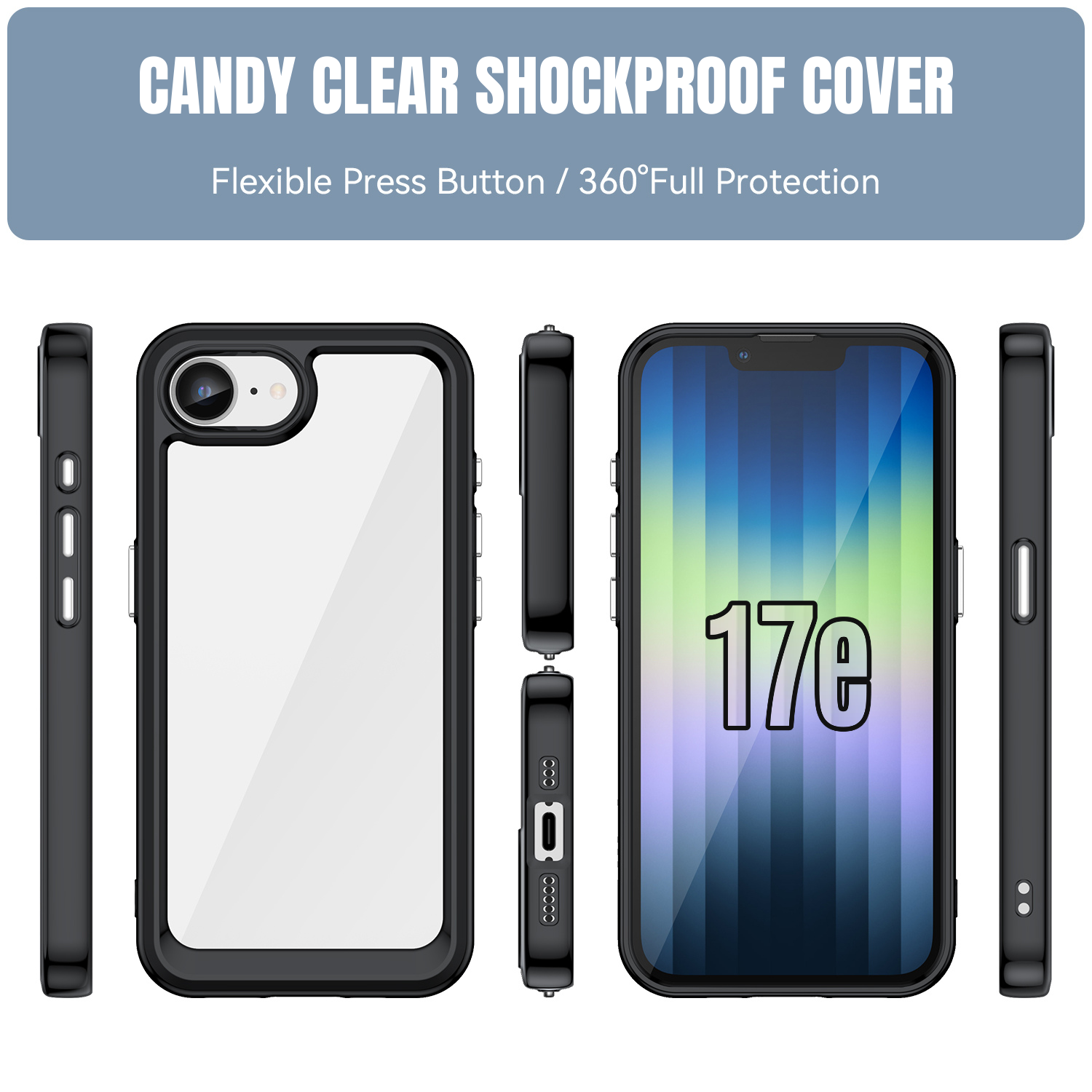 CellTime Case for iPhone 17e Candy Clear Shockproof Cover