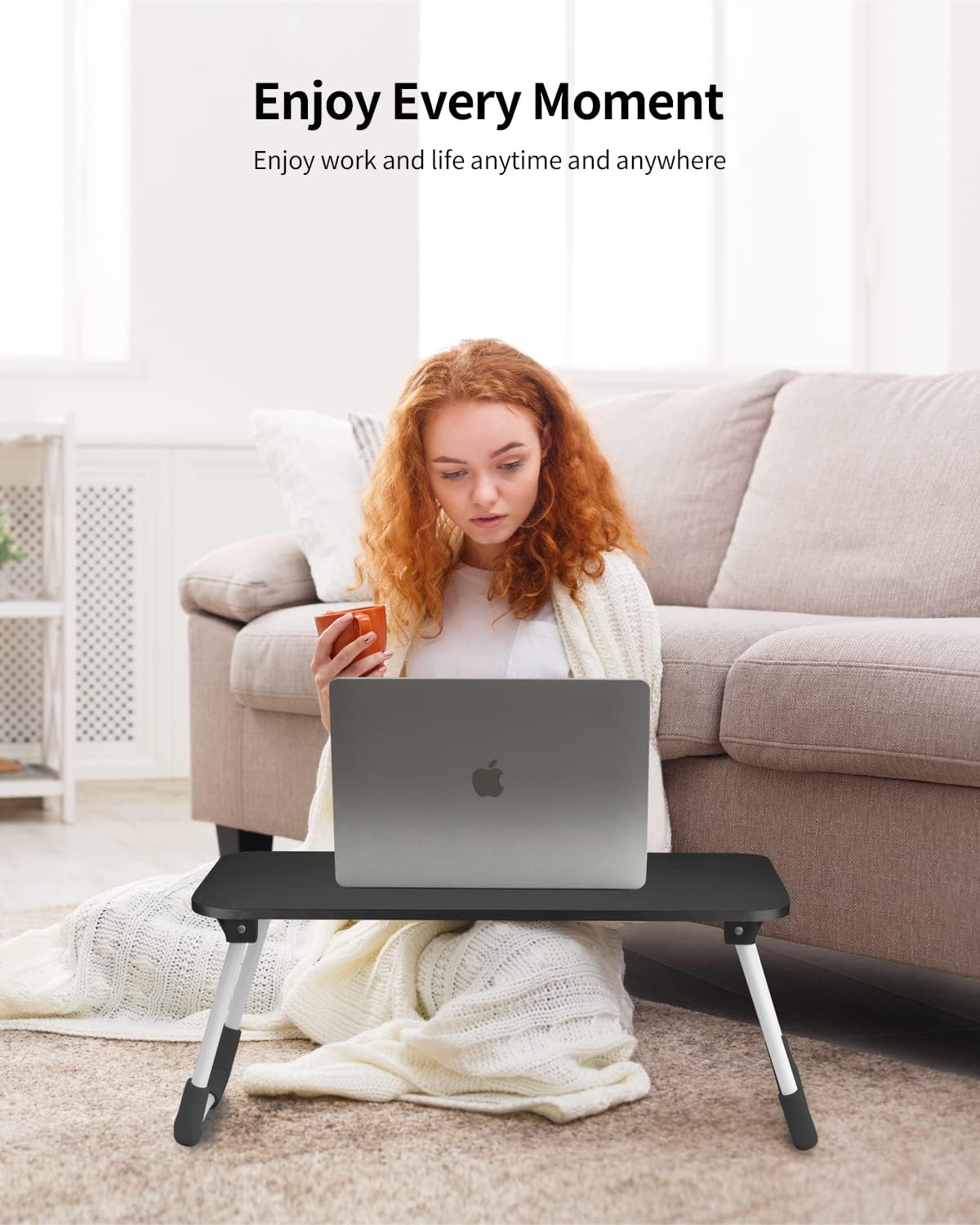Portable Foldable Laptop Stand Desk for Bed & Sofa (Some Packagings Might Be Damaged)