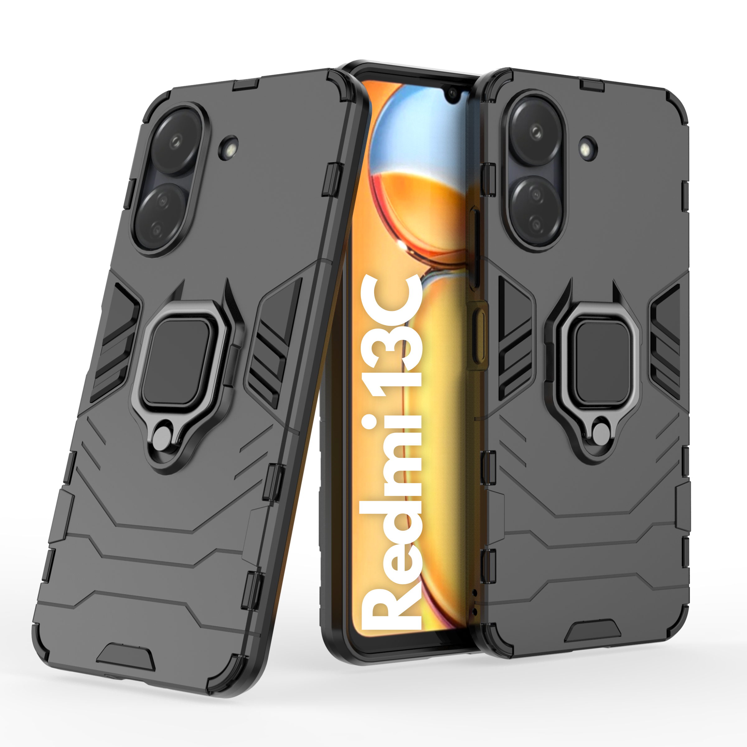Redmi 13C Black Panther Case Shockproof Cover