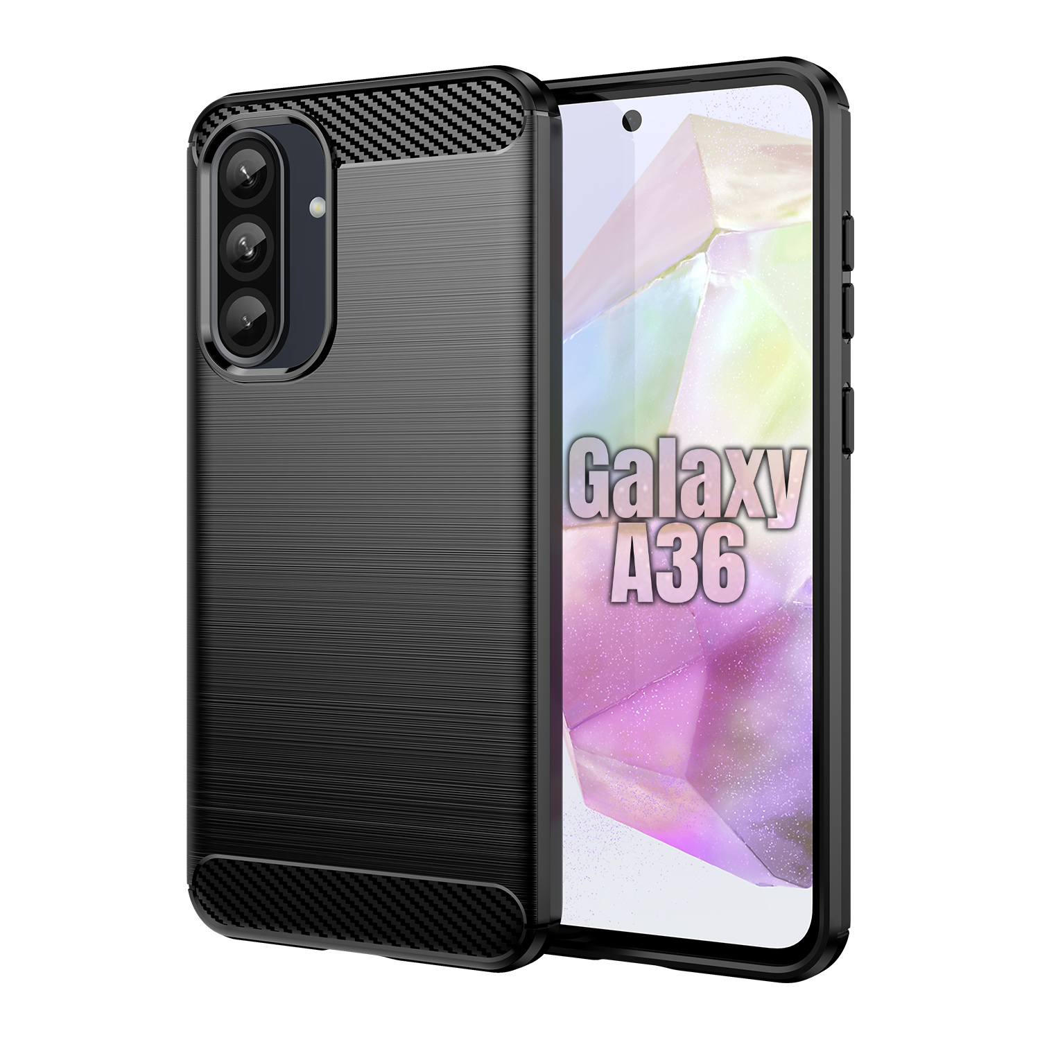 Carbon Fiber Design Case for Galaxy A36 Shockproof Cover