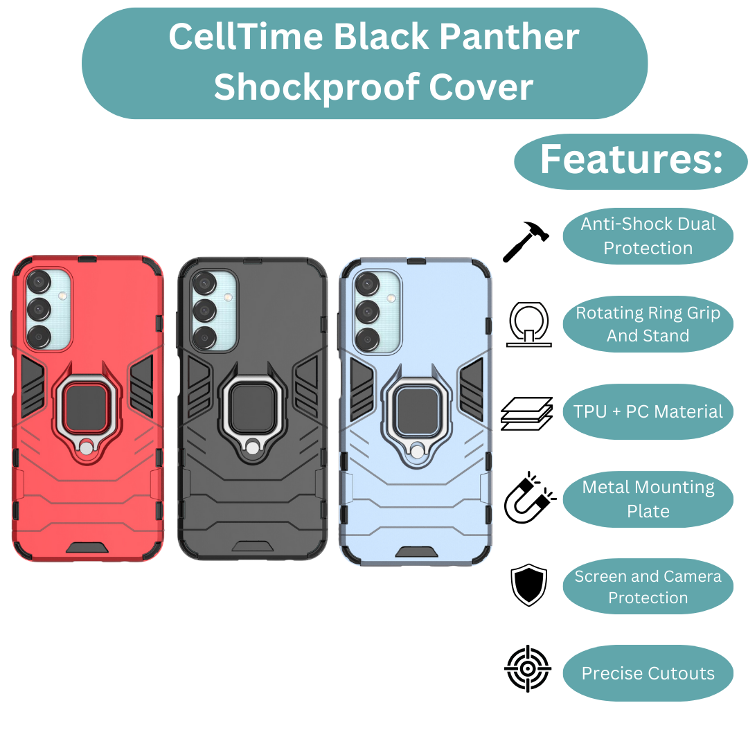 Samsung Galaxy M15 5G Black Panther Case Shockproof Cover